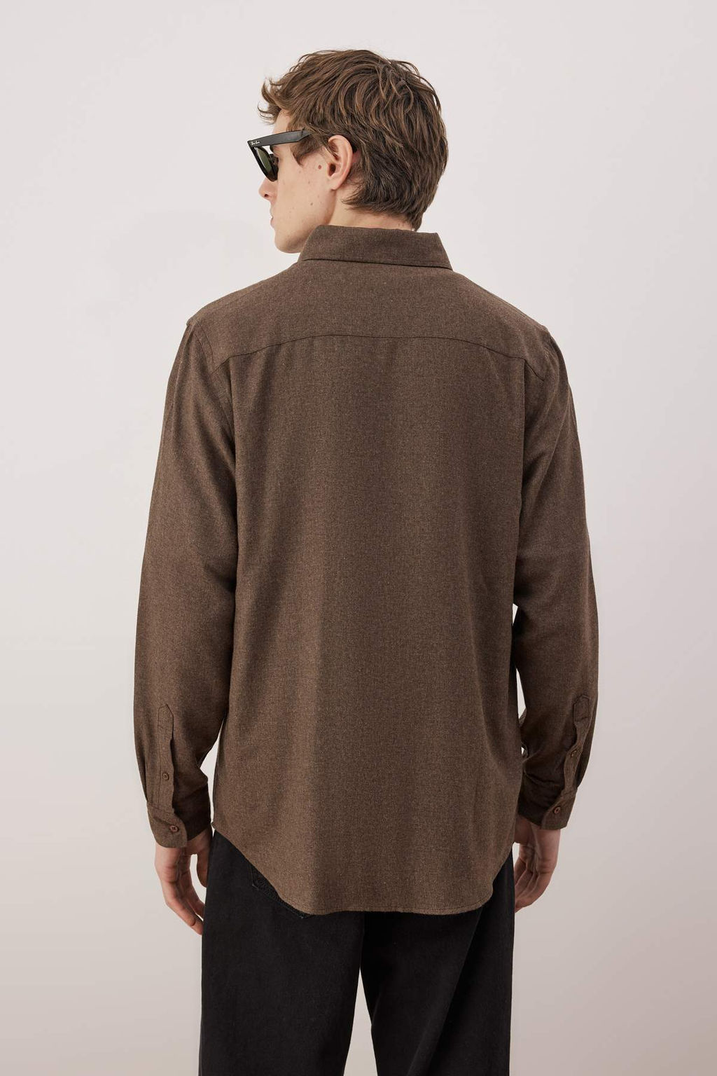 Lacivert Regular Erkek Flanel Nak?sl? Gomlek TMNAW26GO00010 - Trendyolmilla фото 15