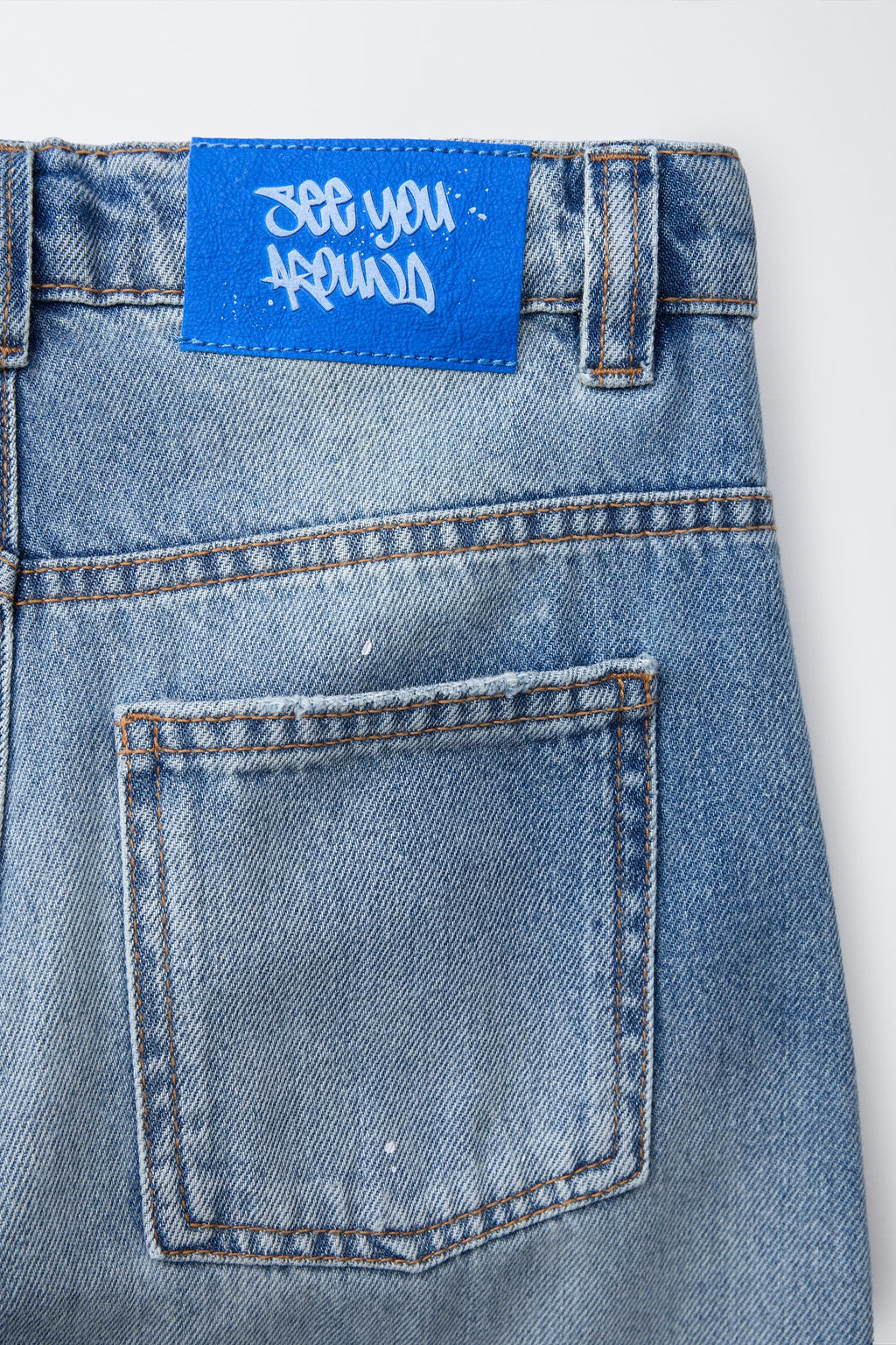 SPLATTER PRINT RELAXED BALLOON JEANS - Zara фото 4