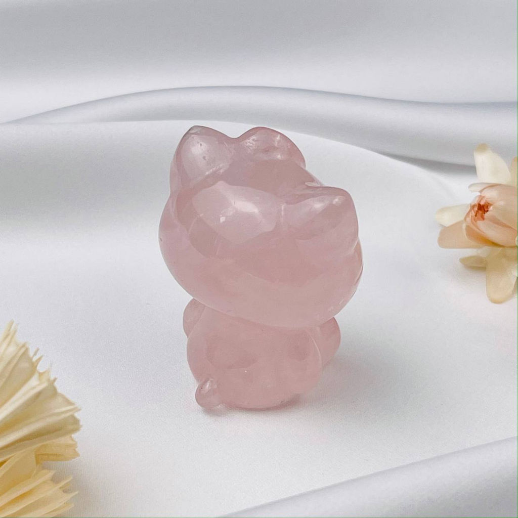 Фигурка резная Hello Kitty из Розового кварца - Радуга самоцветов фото 5