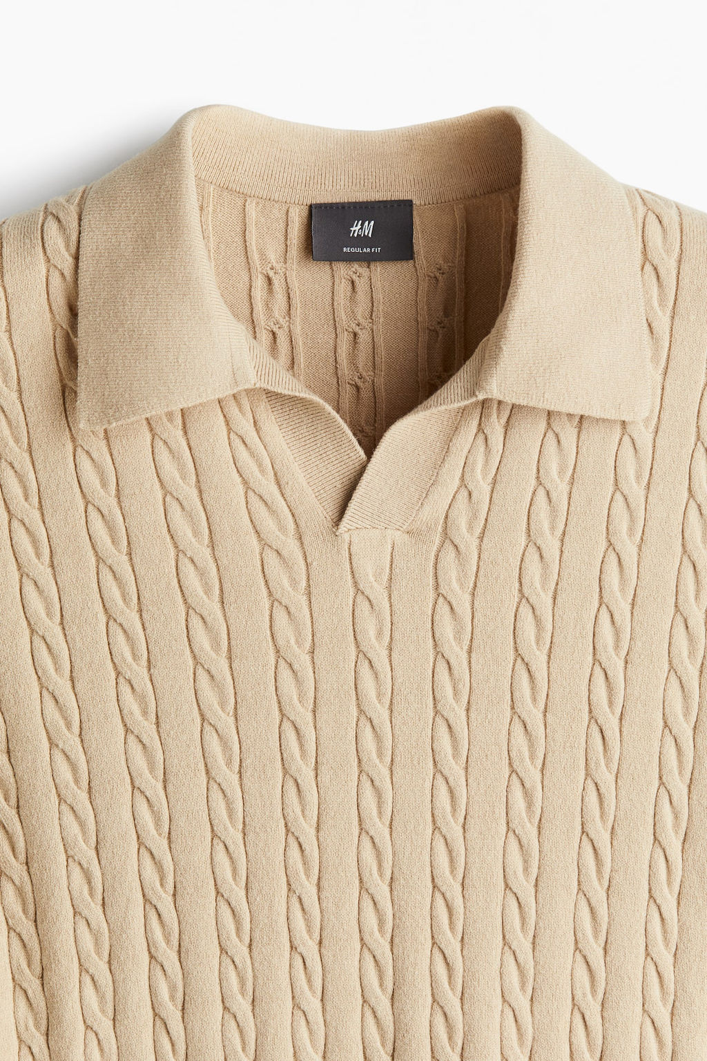 Polo en punto trenzado Regular Fit - H&m фото 6