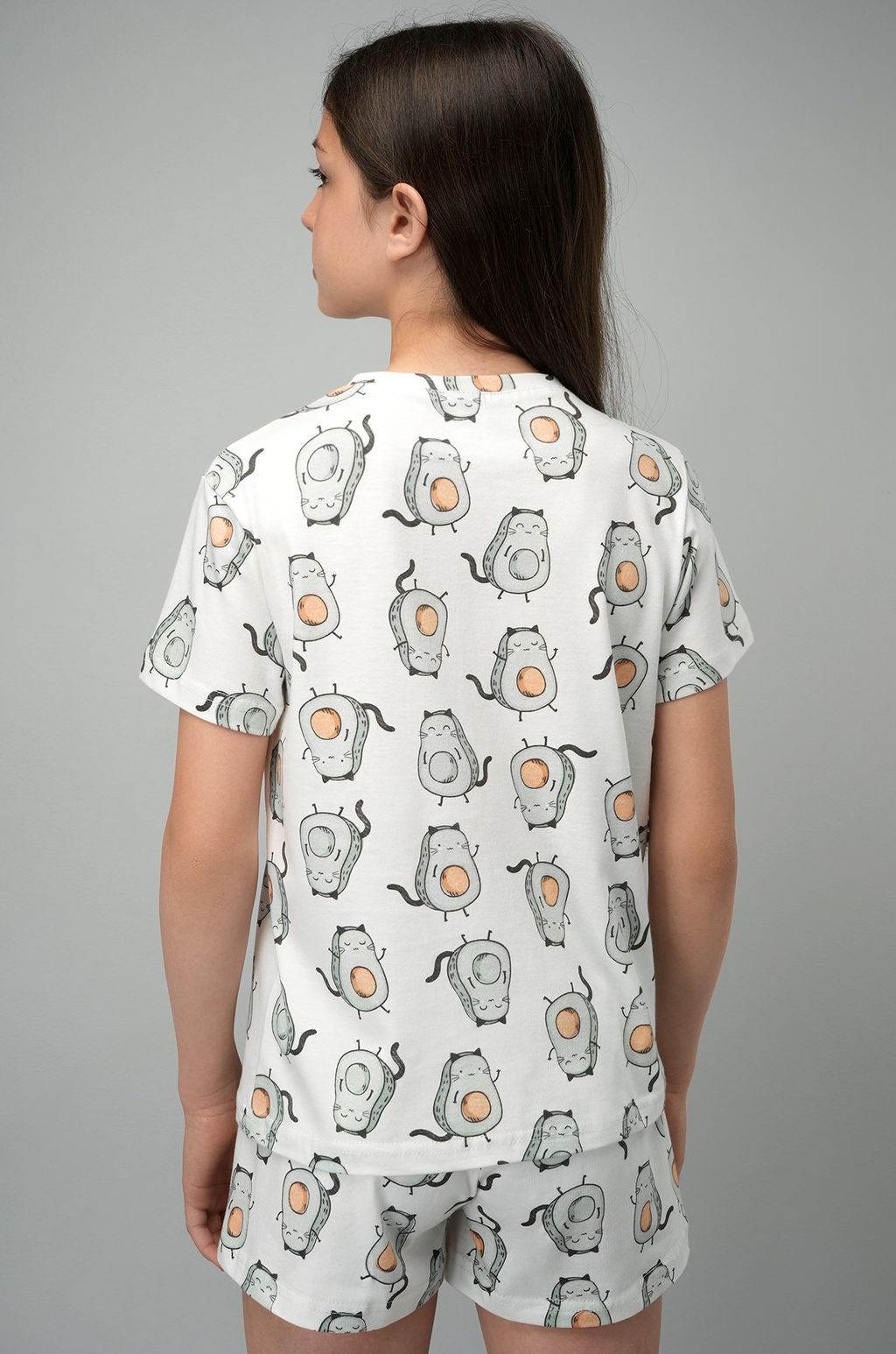 Хлопковая пижама для девочки с шортами Happyfox