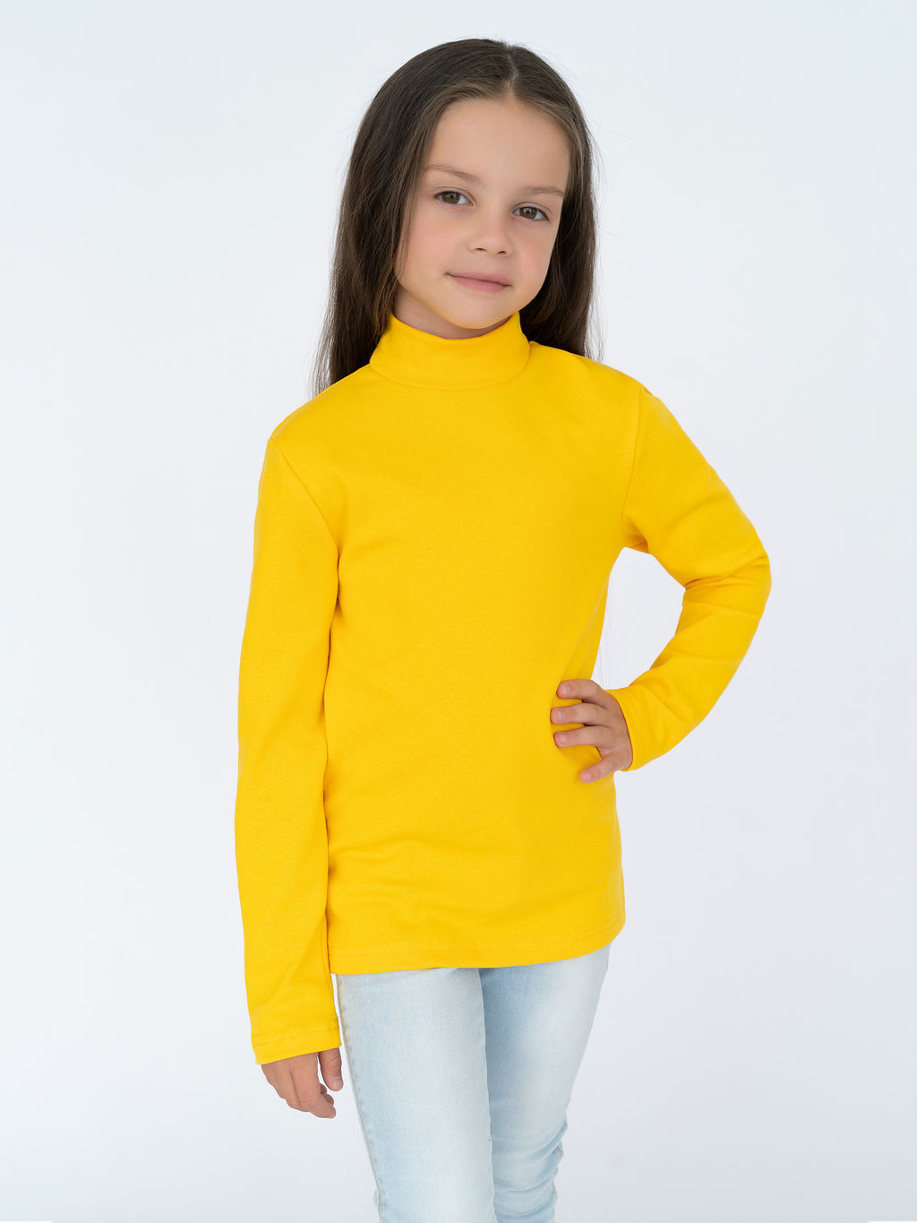 Джемпер-водолазка желтая 645 (116, 60)