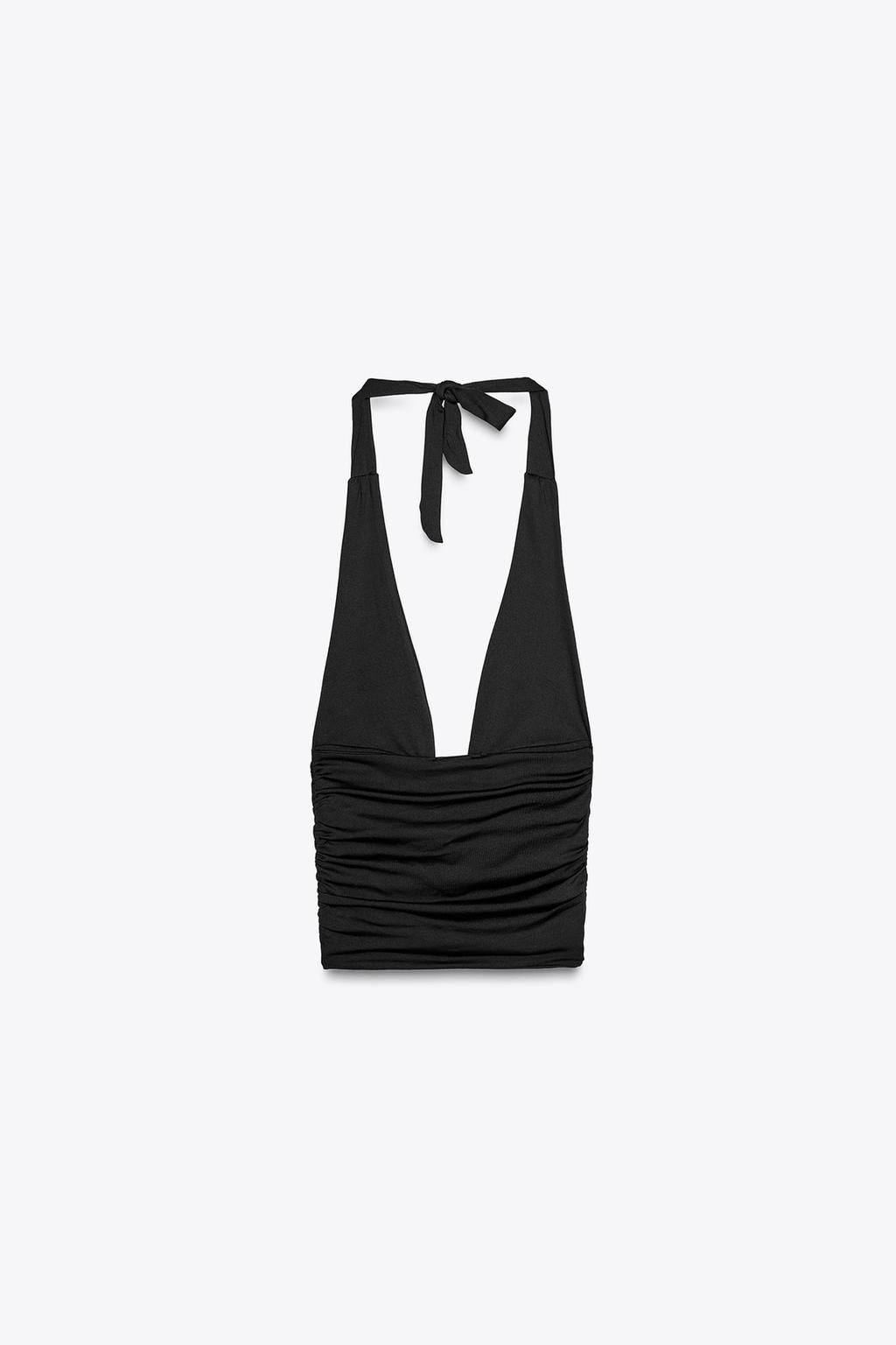DRAPED HALTER TOP - Zara фото 15