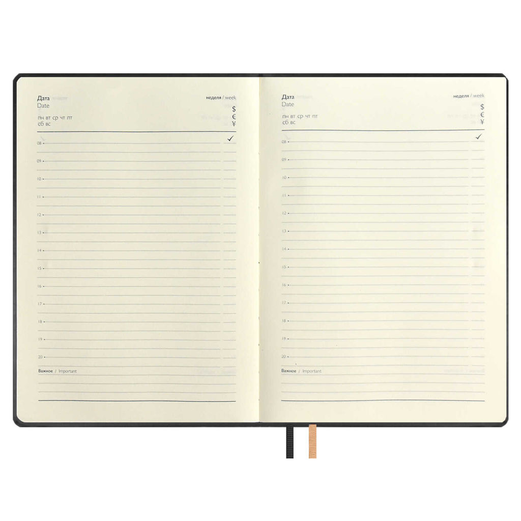 Ежедневник недатированный ESCALADA, А5+, 160 л., арт. 67184/ 10 САРИФ ЧЁРНЫЙ