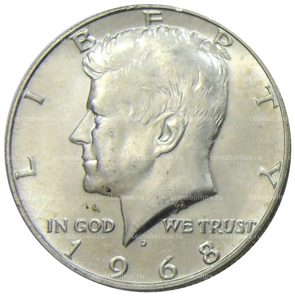 1/2 доллара (50 центов) 1968 года D США