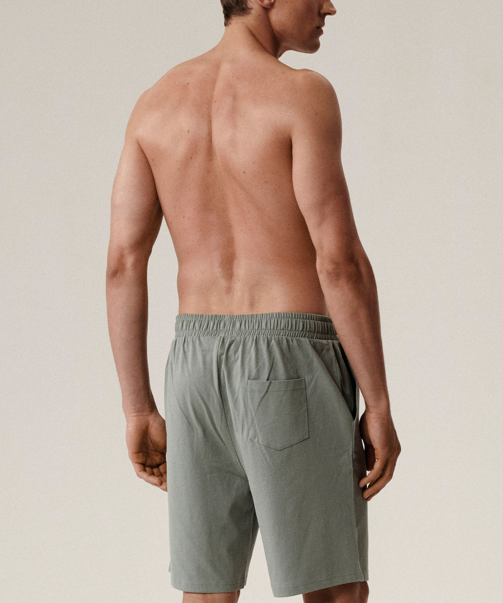 ATLANTIC NMB-039 Домашние шорты мужские Plain светло-оливковый  фото 3