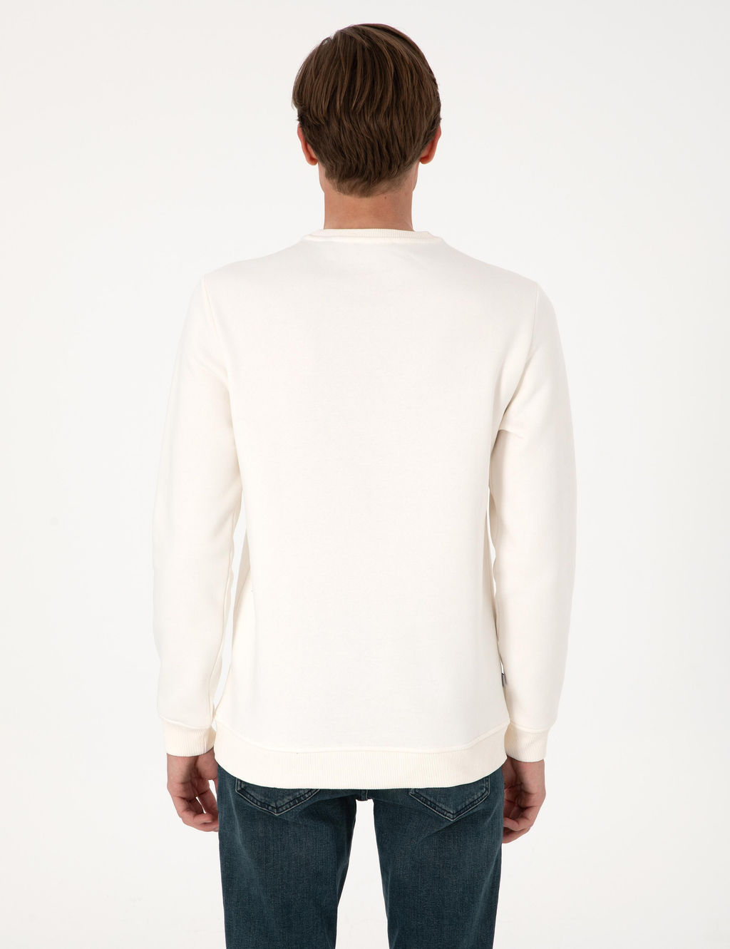 Ekru 3 _plik Regular Fit __i Polarl_ Bisiklet Yaka Basic Sweatshirt - Pierre cardin фото 5