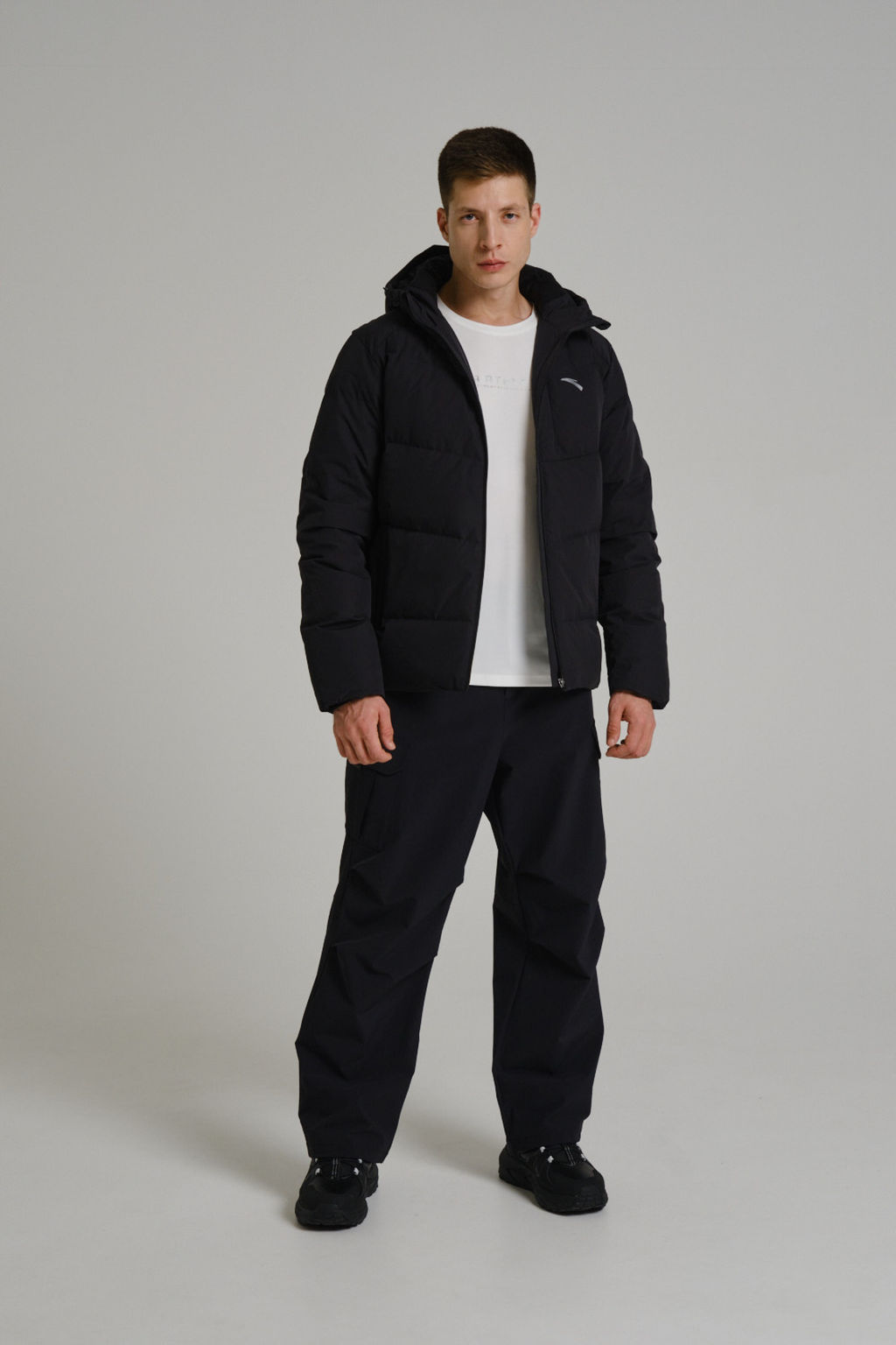 Пуховик короткий Черный TRN Down Jacket - Anta фото 2