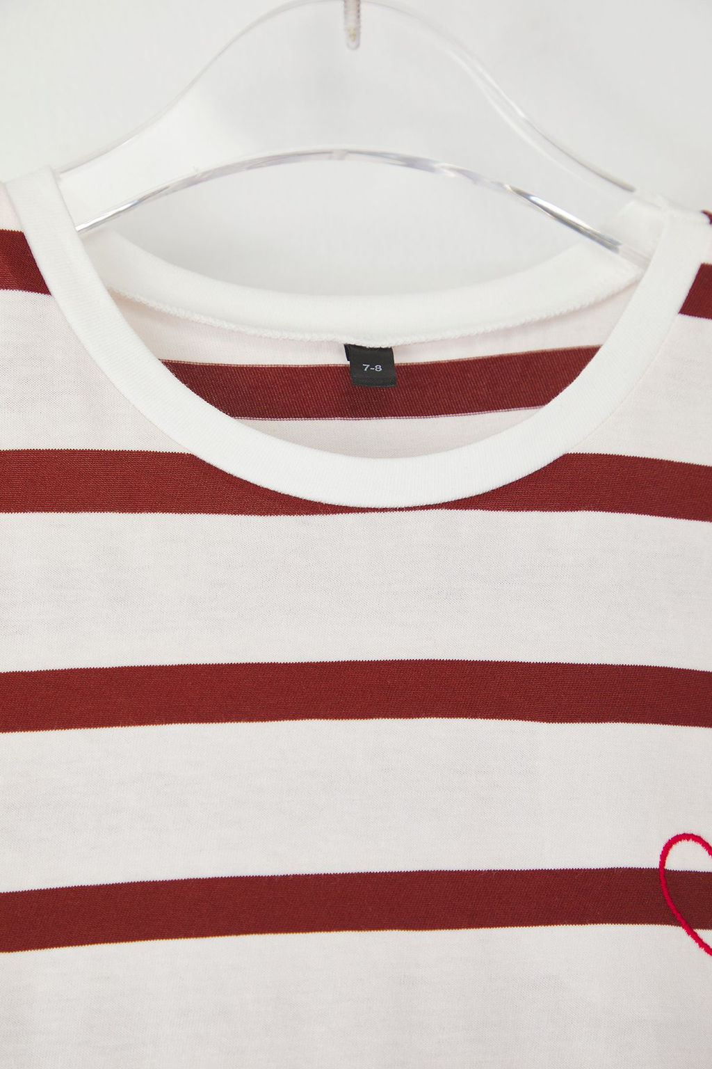 Turuncu K?z Cocuk %100 Pamuk Cizgili K?sa Kol Orme T-Shirt TKDSS25TS00103 - Trendyolmilla фото 3