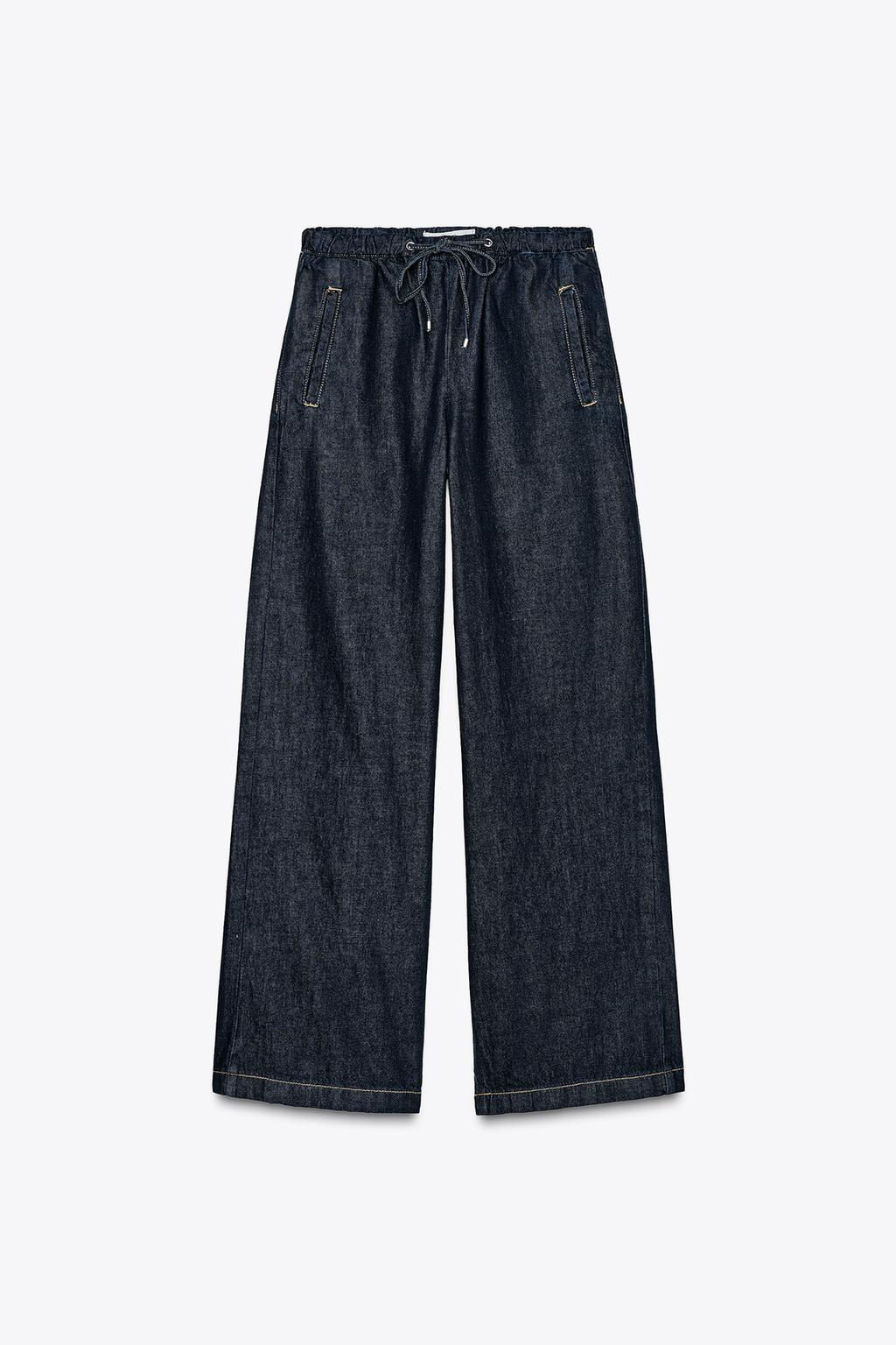 Z1975 MID-WAIST WIDE-LEG JOGGER JEANS - Zara фото 13