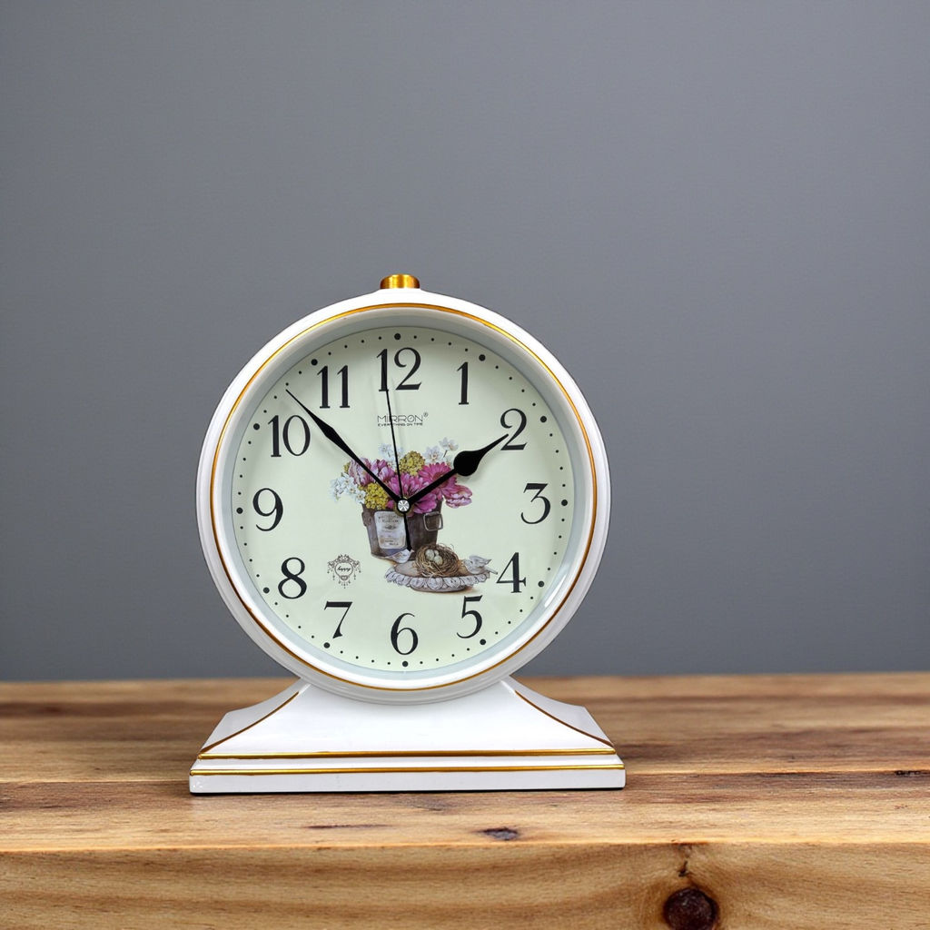Настольные часы Mirron белые P3020ABB
