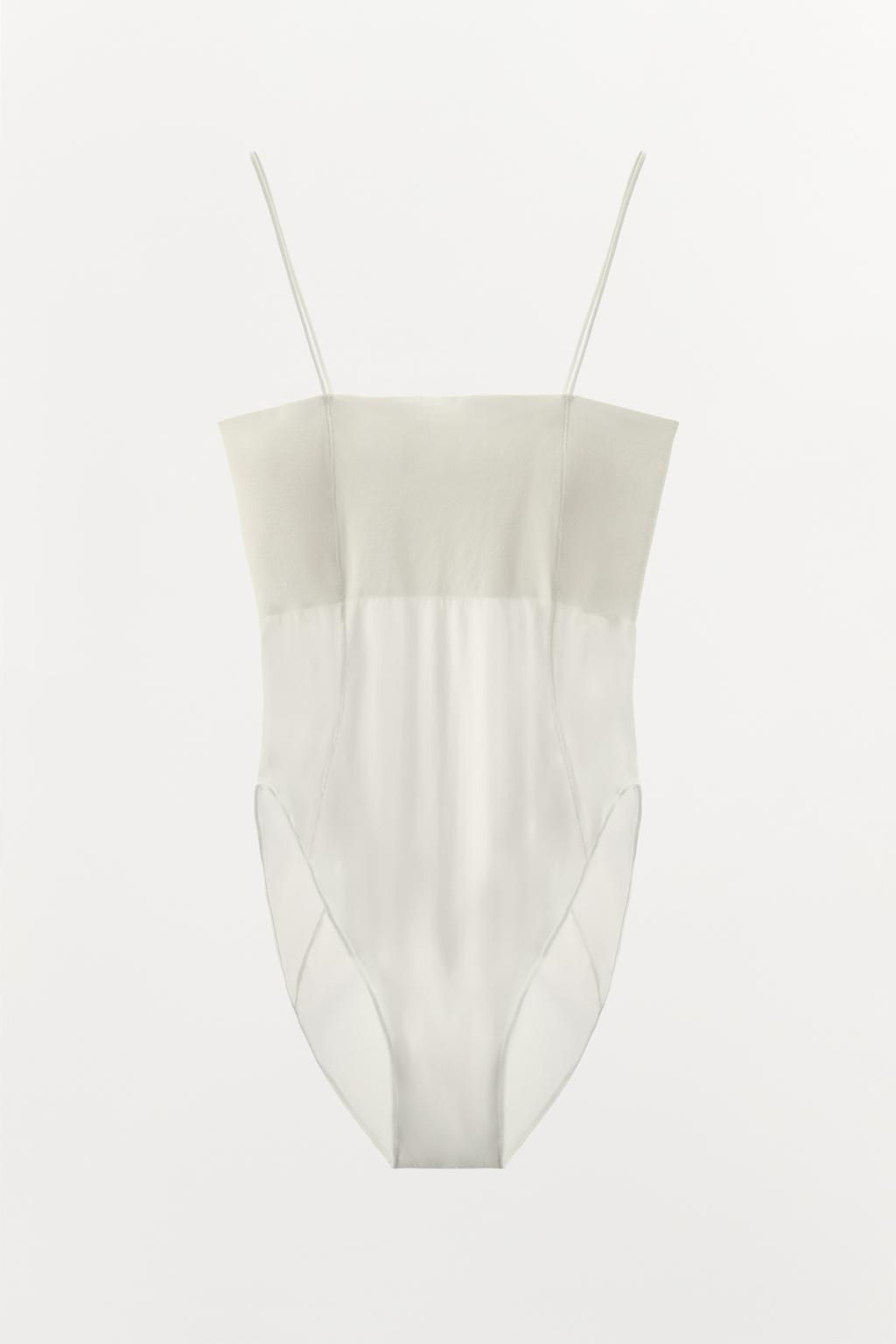 FITTED BODYSUIT WITH STITCHING - Zara фото 4