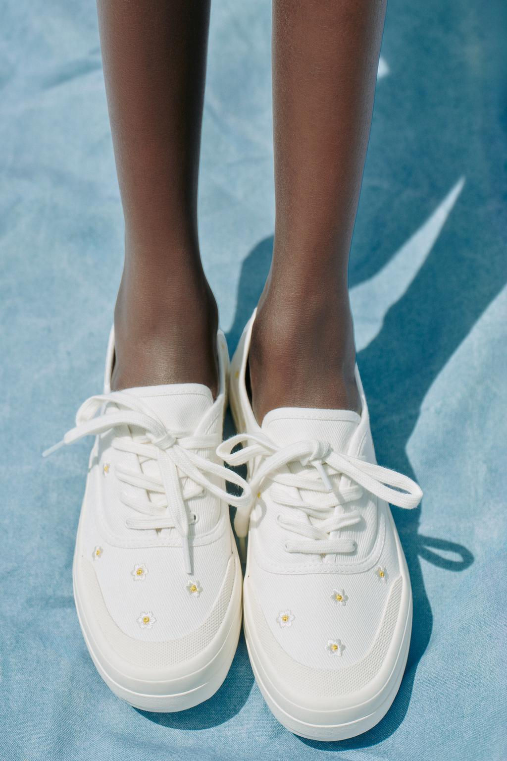 FLORAL EMBROIDERED TRAINERS - Zara фото 2