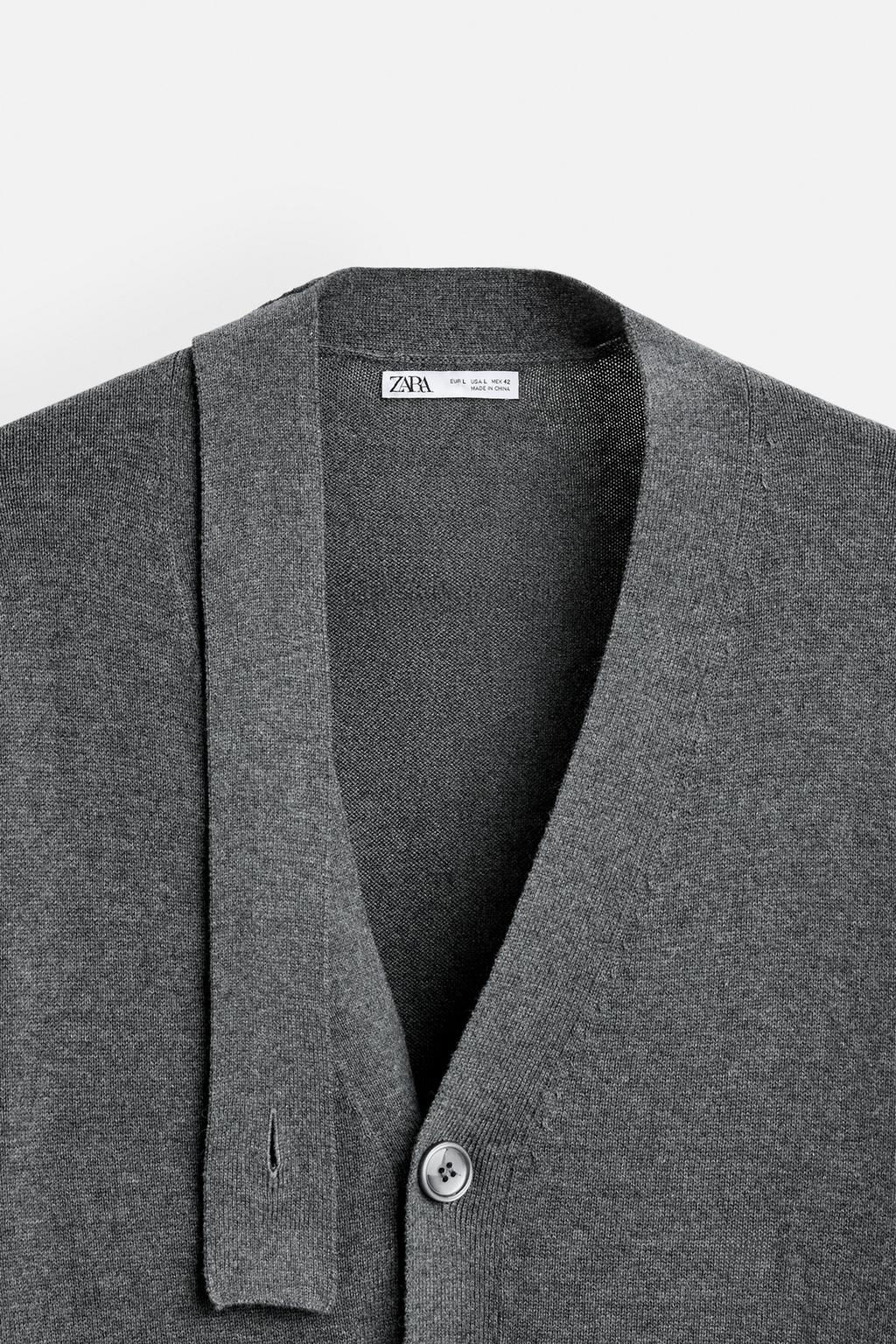 ASYMMETRIC NECKLINE CARDIGAN - Zara фото 9