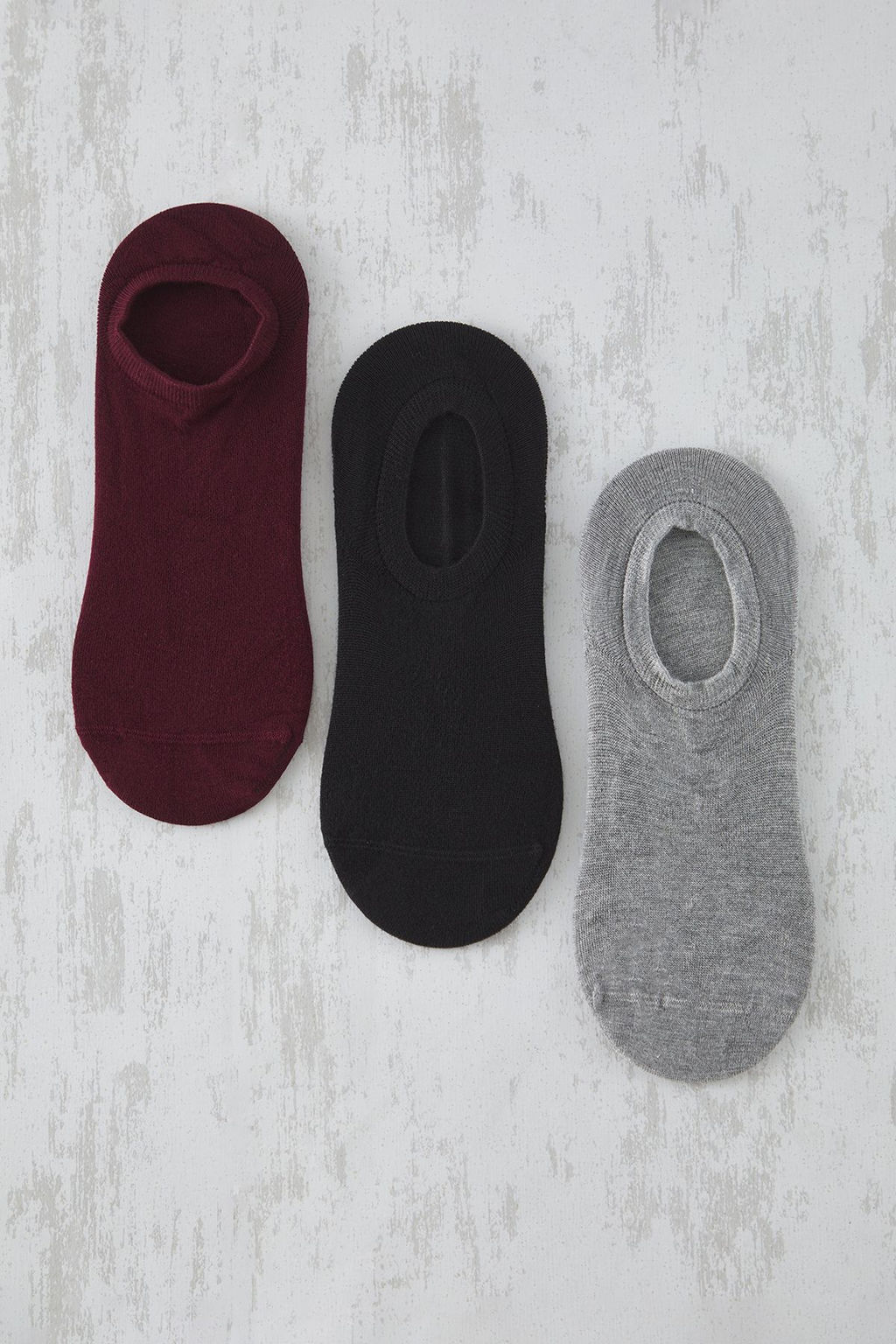 Bordo-Gri-Siyah Bambu 3lu Paket Patik Orme Corap THMSS25CO00005