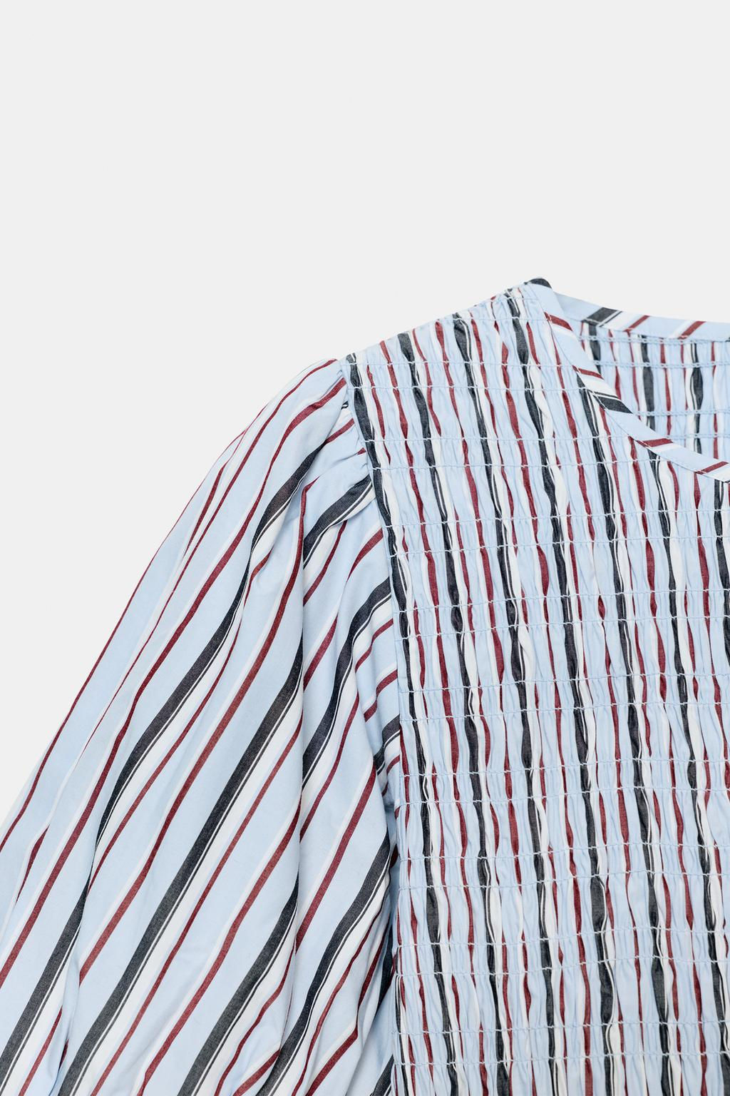 STRIPED SMOCKED TOP - Zara фото 8