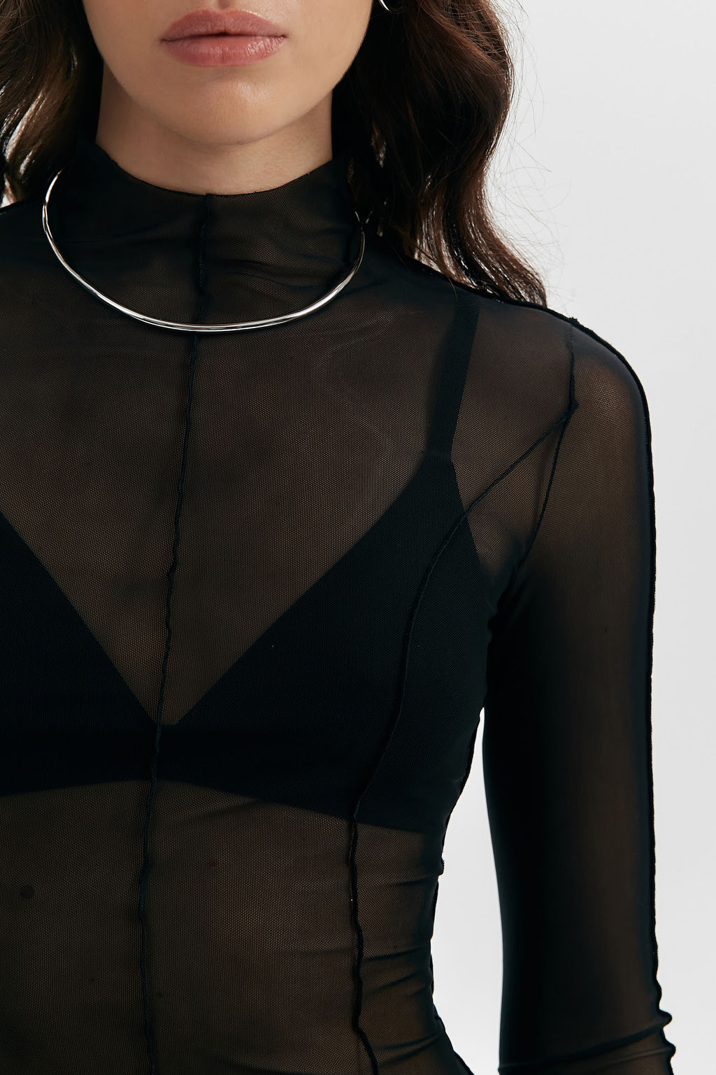 Лонгслив из сетки с рельефами - Mollis фото 6