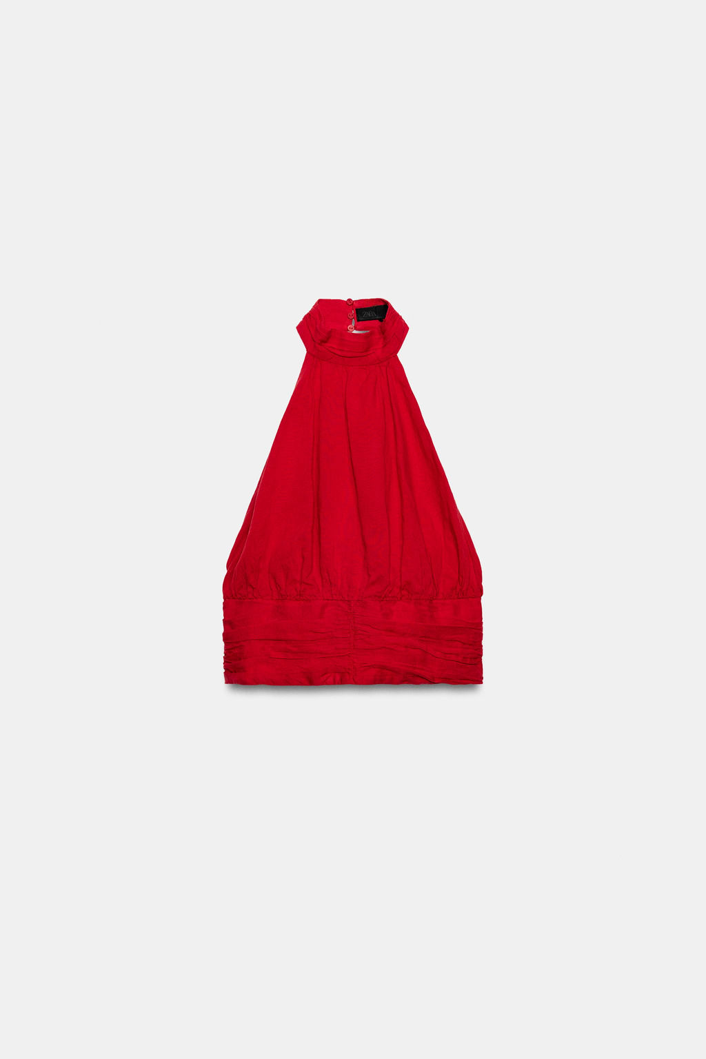 TOP HALTER LAZO ESPALDA CON LINO / Rojo - Zara фото 7