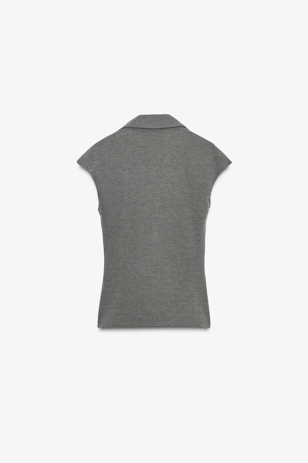 BUTTON PIQU_ TOP - Zara фото 7