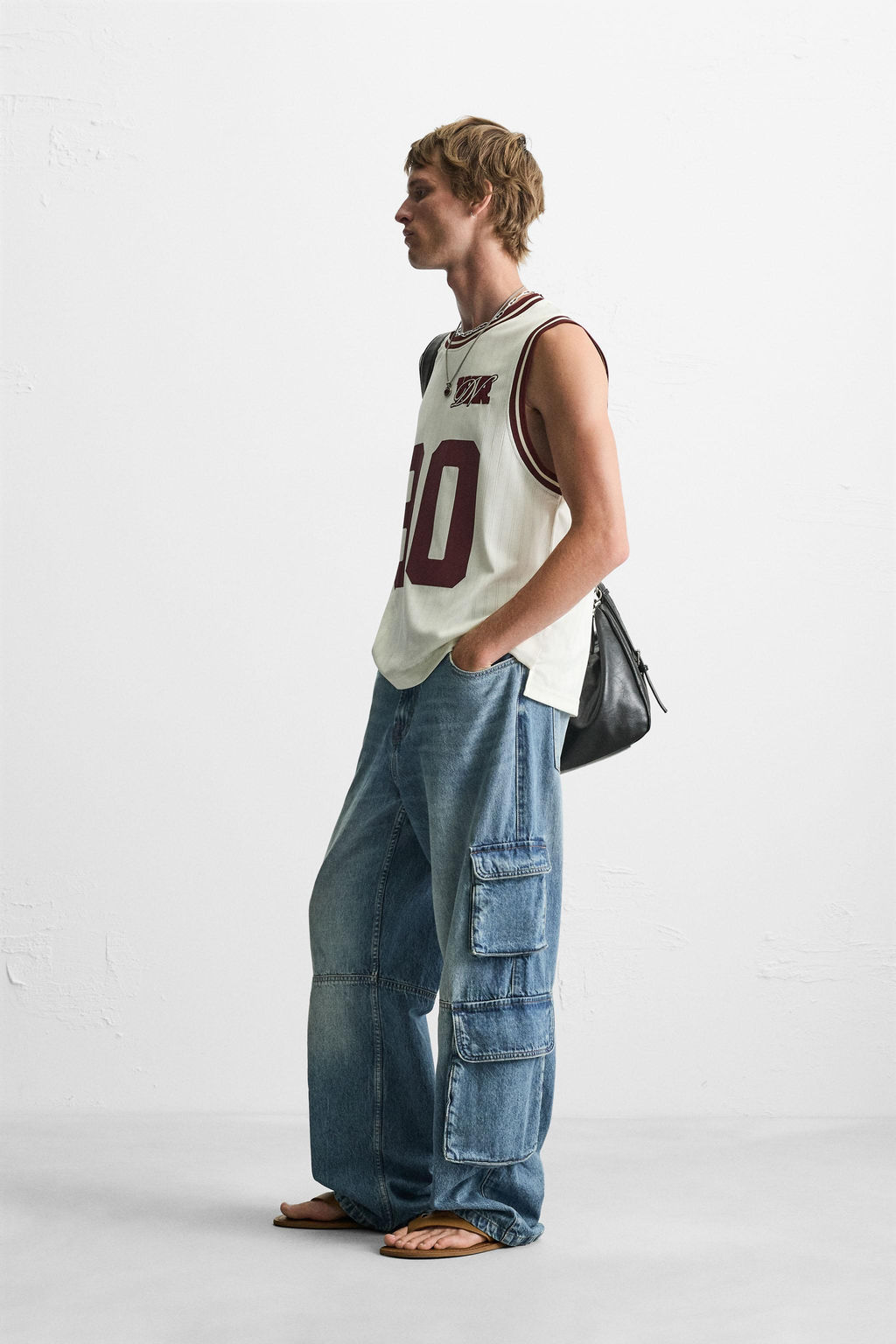 CONTRAST VARSITY TANK TOP - Zara фото 4