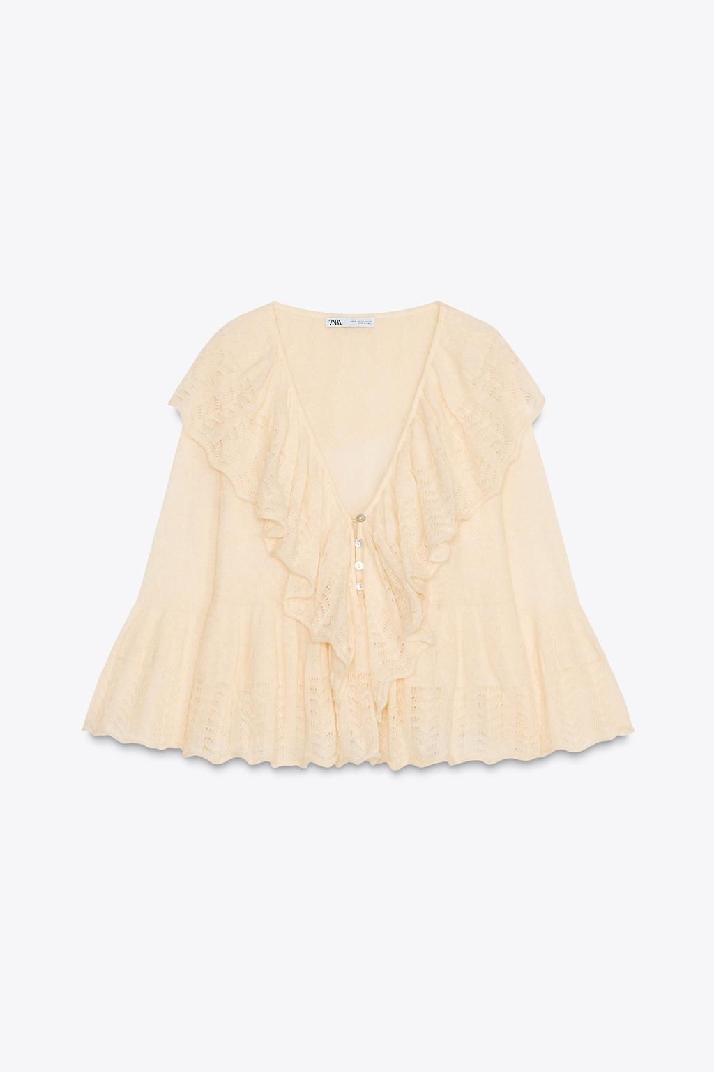 RUFFLED KNIT SWEATER - Zara фото 4