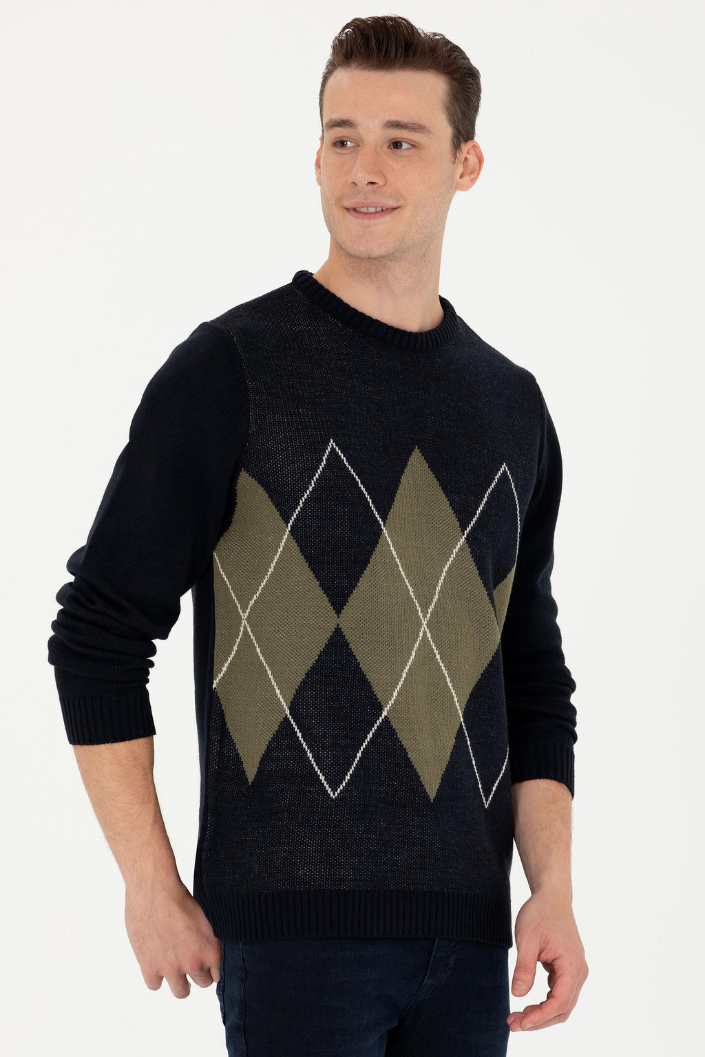 U. S. Polo Assn Мужской темно-синий свитер - U.s. polo assn фото 15