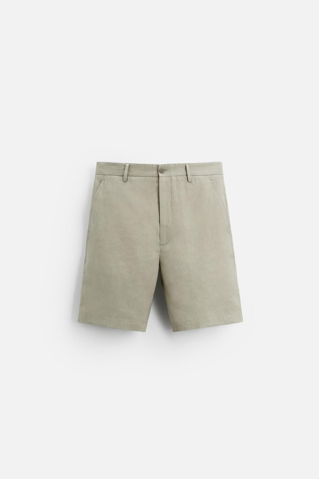 100% LINEN BERMUDA SHORTS - Zara фото 24