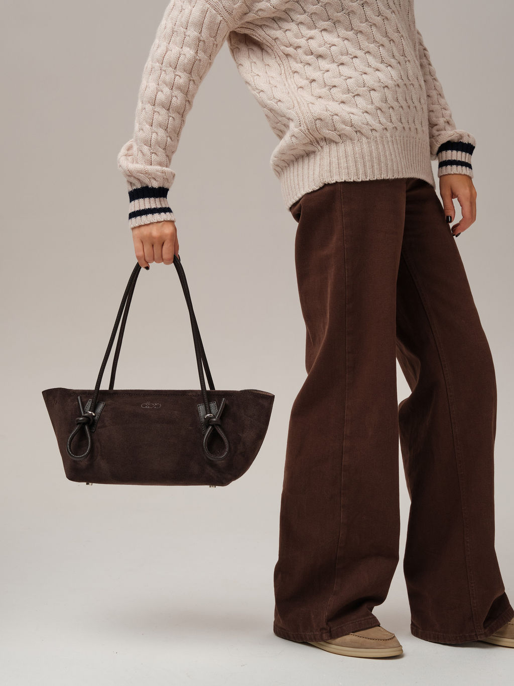 Замшевая сумка Linda DBR 31340 темно-коричневый  фото 8