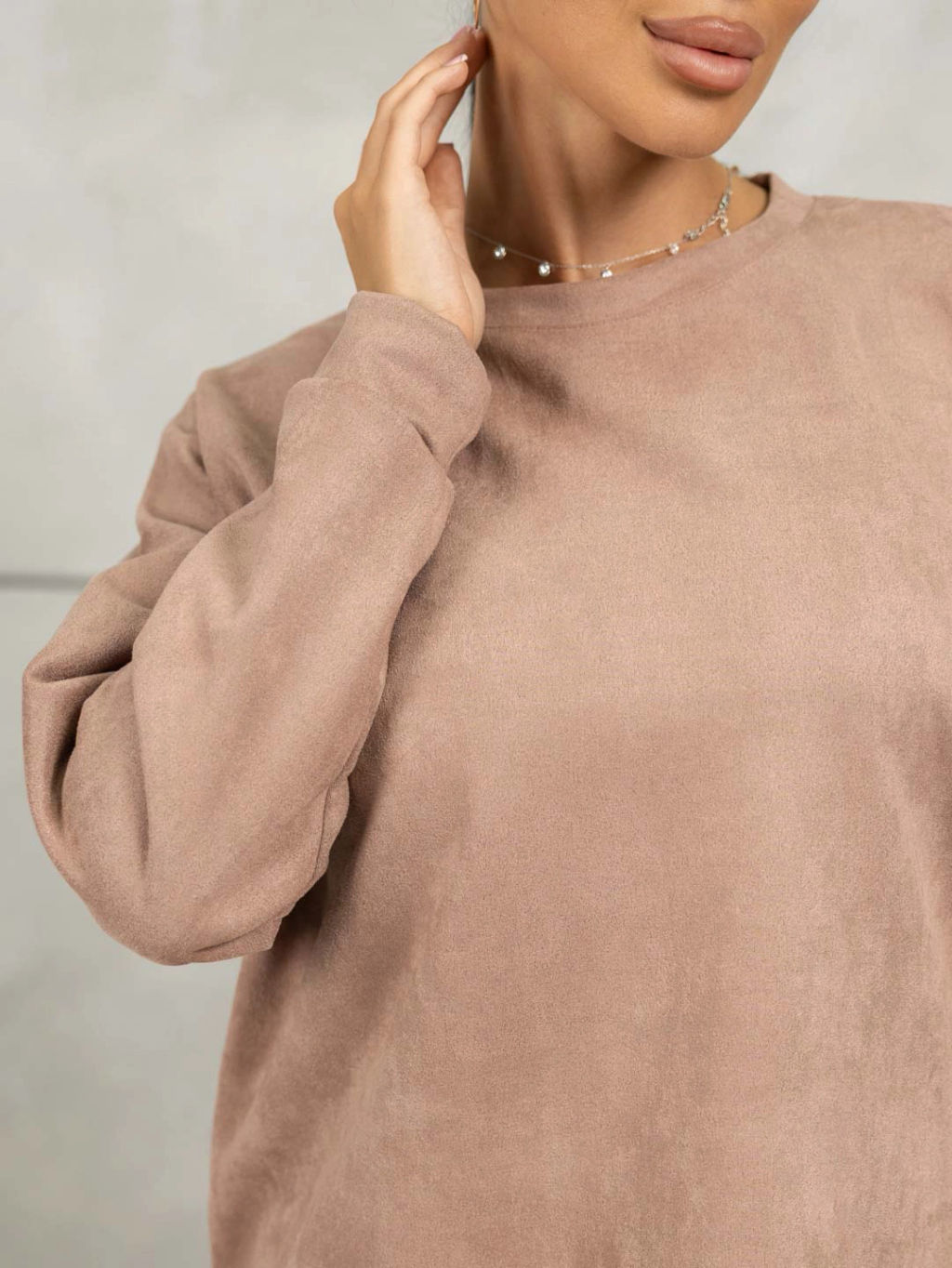 Костюм женский под замшу мод.2082 - Барболета фото 14