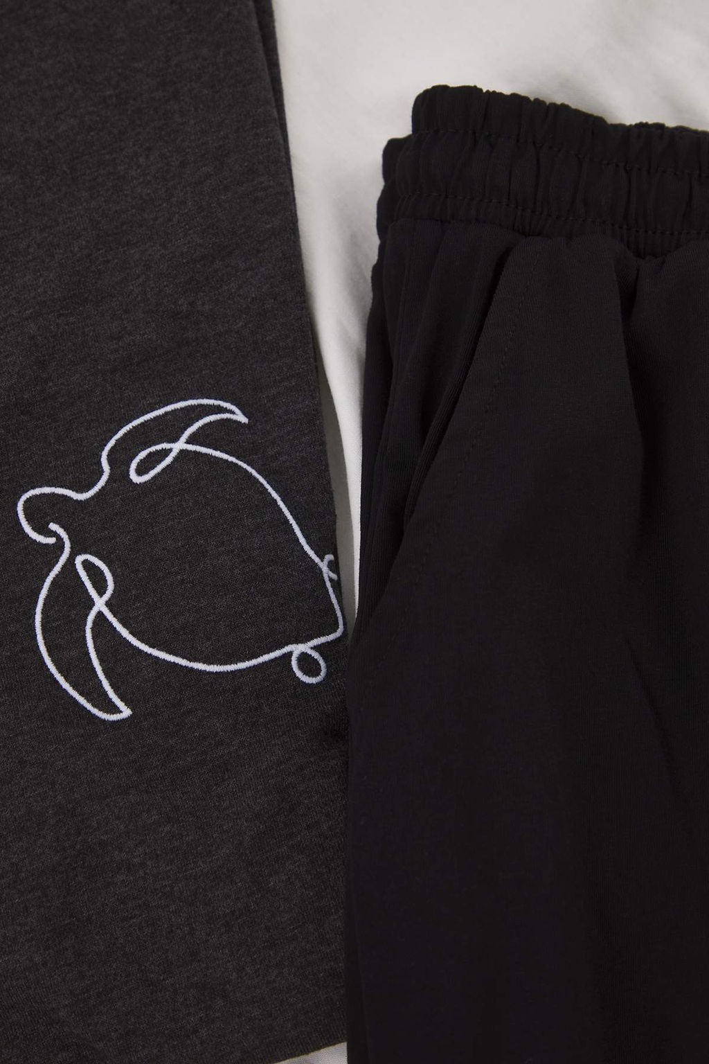 TRENDYOL MAN Yesil %100 Pamuk Regular Fit Nak?sl? Orme Buyuk Beden Pijama Tak?m? TMNAW24AI00004 - Trendyolmilla фото 19