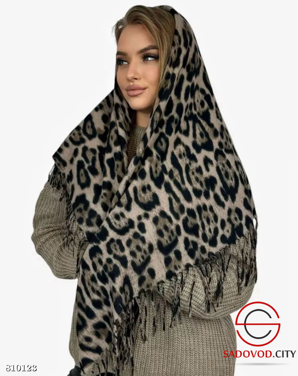 Тёплый платок из вискозы