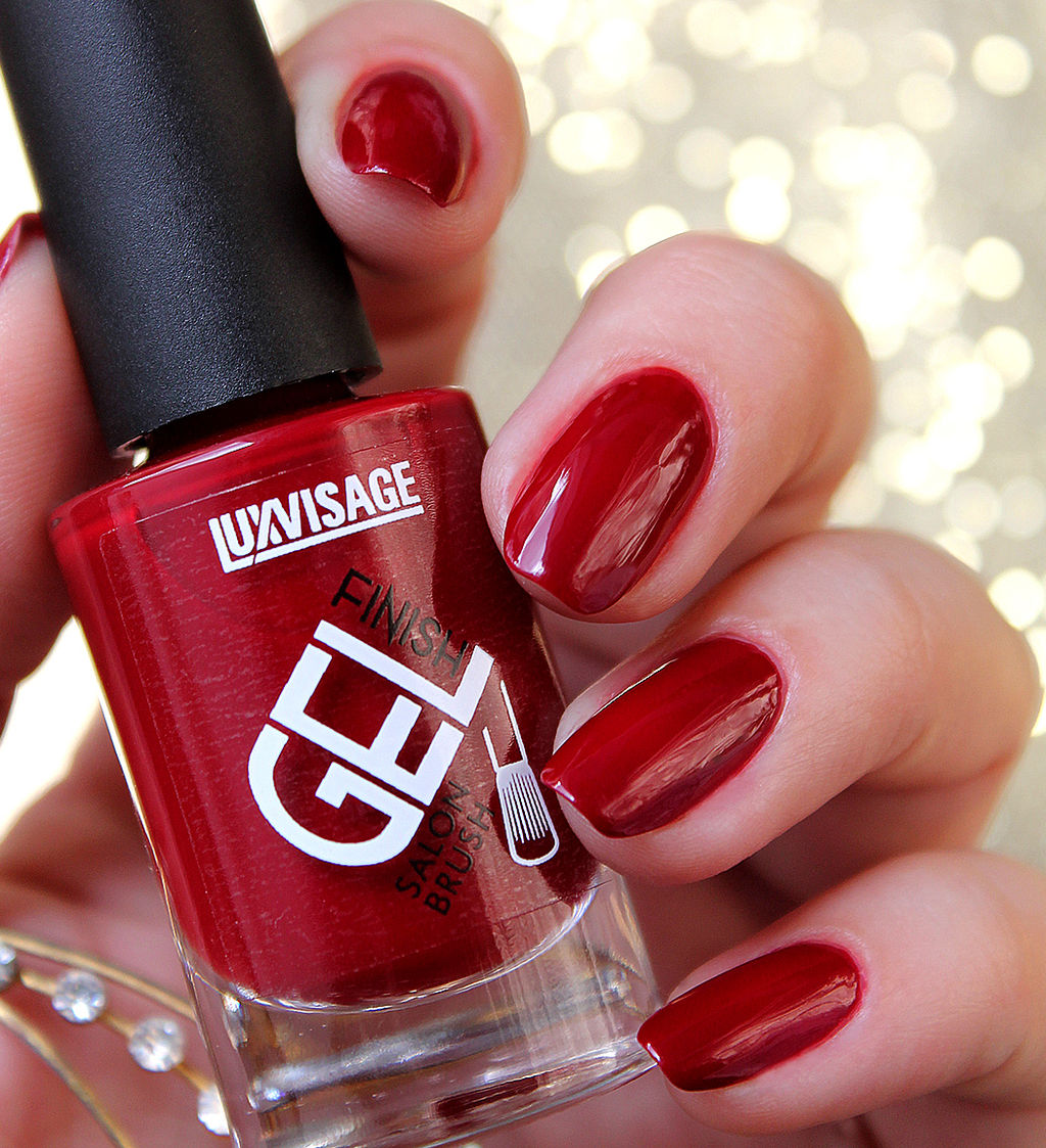 LuxVisage Лак для ногтей GEL finish тон 8 бордовый 9мл - Golden rose фото 2