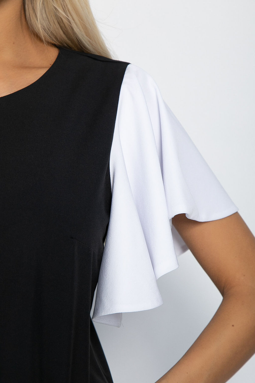 Блуза Мелодия стиля (черно-белая) Б11657 - Lt collection фото 3