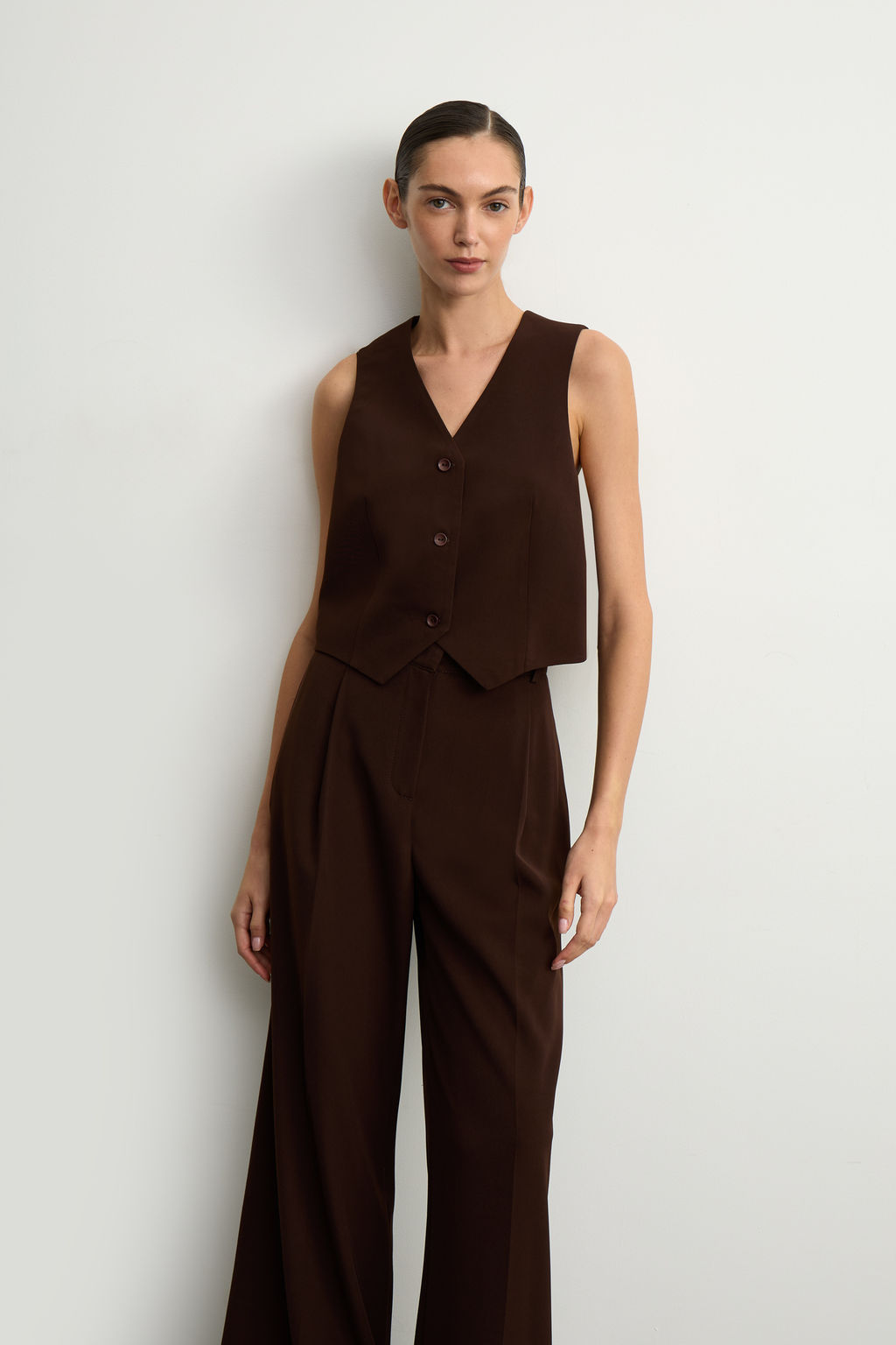 Брюки из костюмной ткани со складками - Mollis фото 2