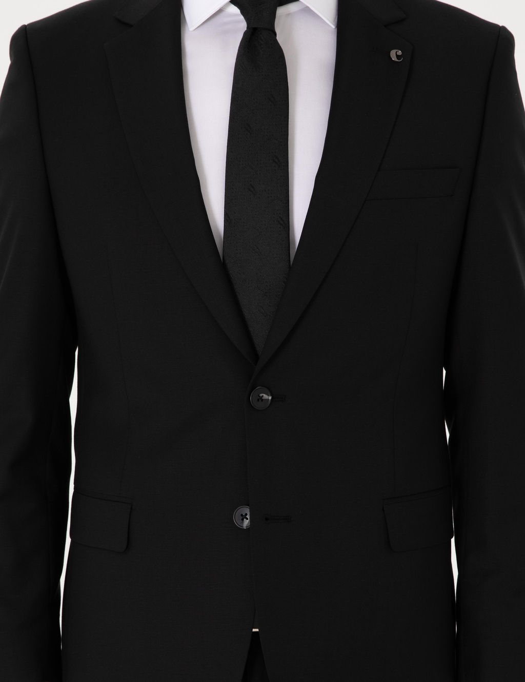 Siyah Slim Fit %100 Y_n Klasik Tak_m Elbise - Cacharel фото 7