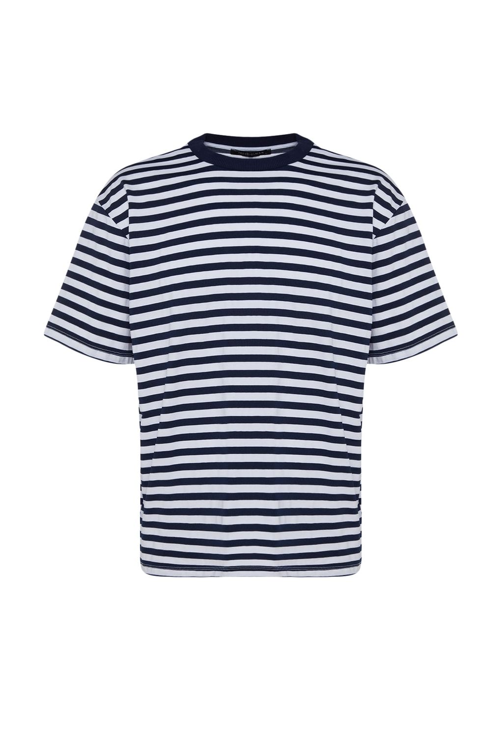 TRENDYOL MAN Siyah Oversize/Genis Kesim Cizgili K?sa Kol T-Shirt TMNSS20TS0511 - Trendyolmilla фото 6