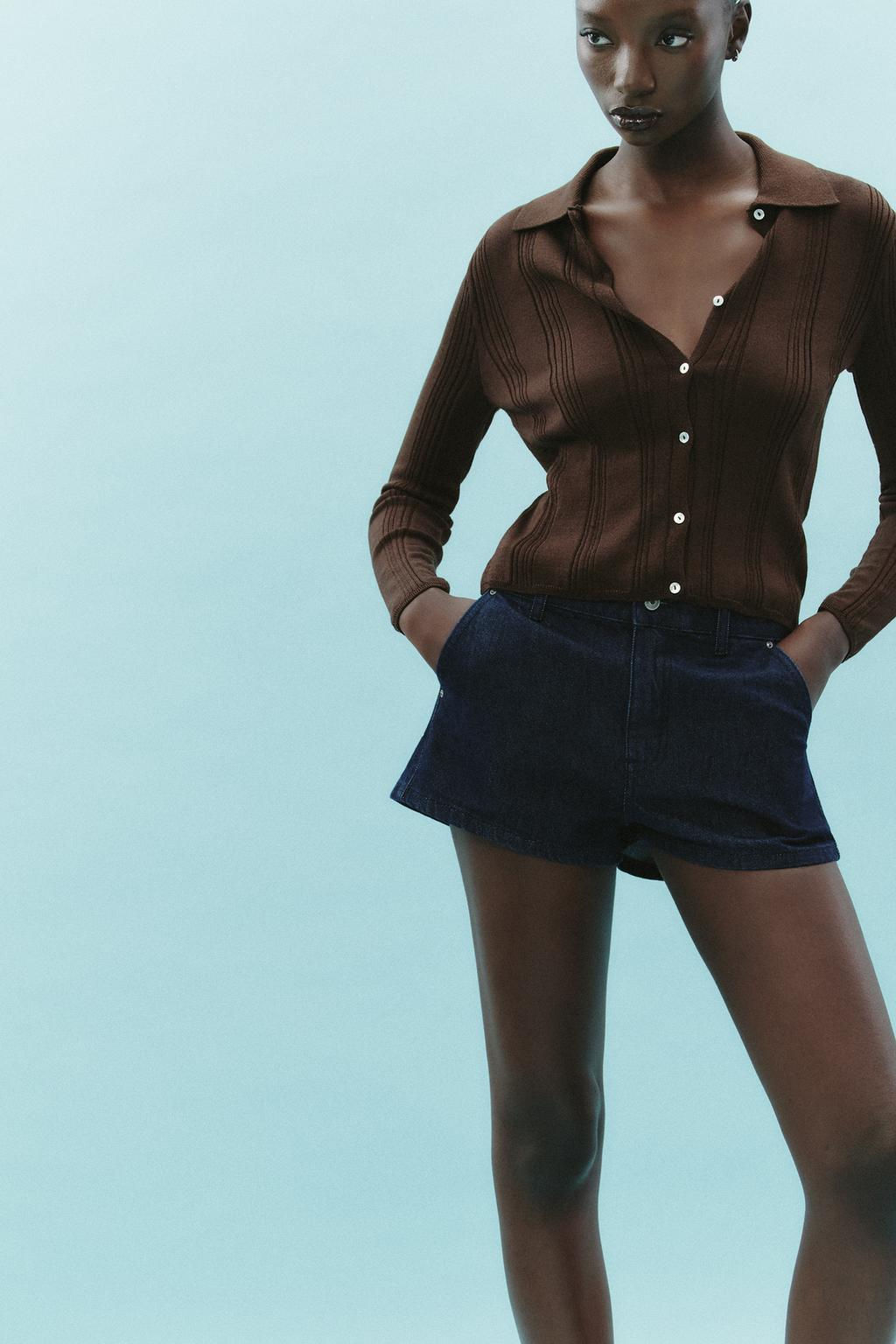 RIBBED POLO KNIT CARDIGAN - Zara фото 2