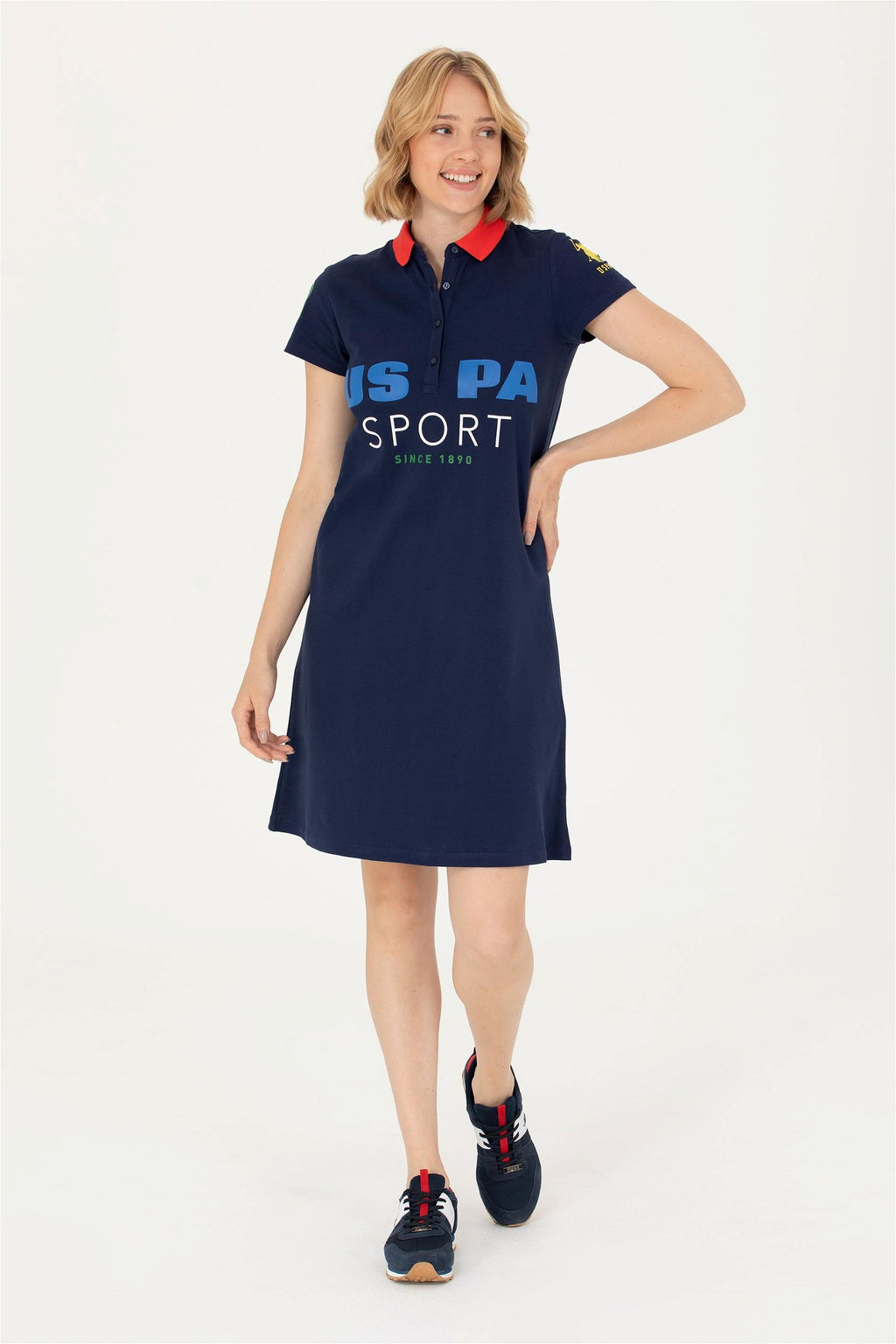 Женское темно-синее вязаное платье - U.s. polo assn фото 8