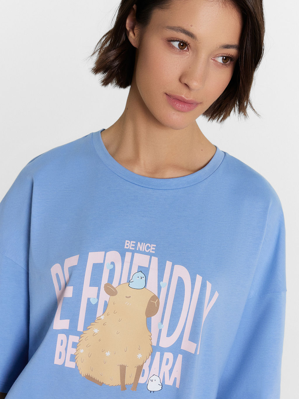 Туника женская синяя с принтом св.синий +печать 512079 - Mark formelle фото 4