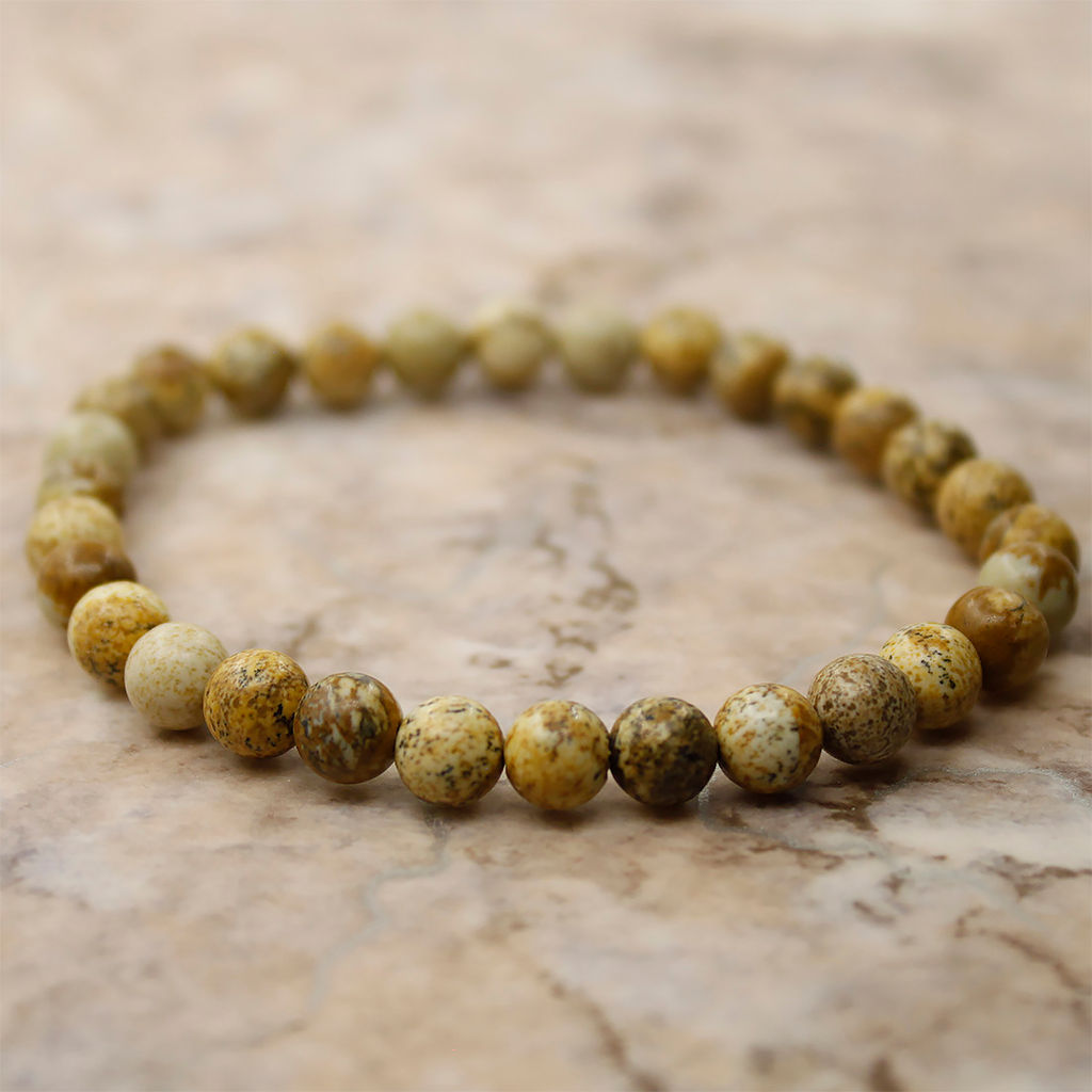 Яшма древесная (Намибия) 6мм, браслет "Классика" длина 17см