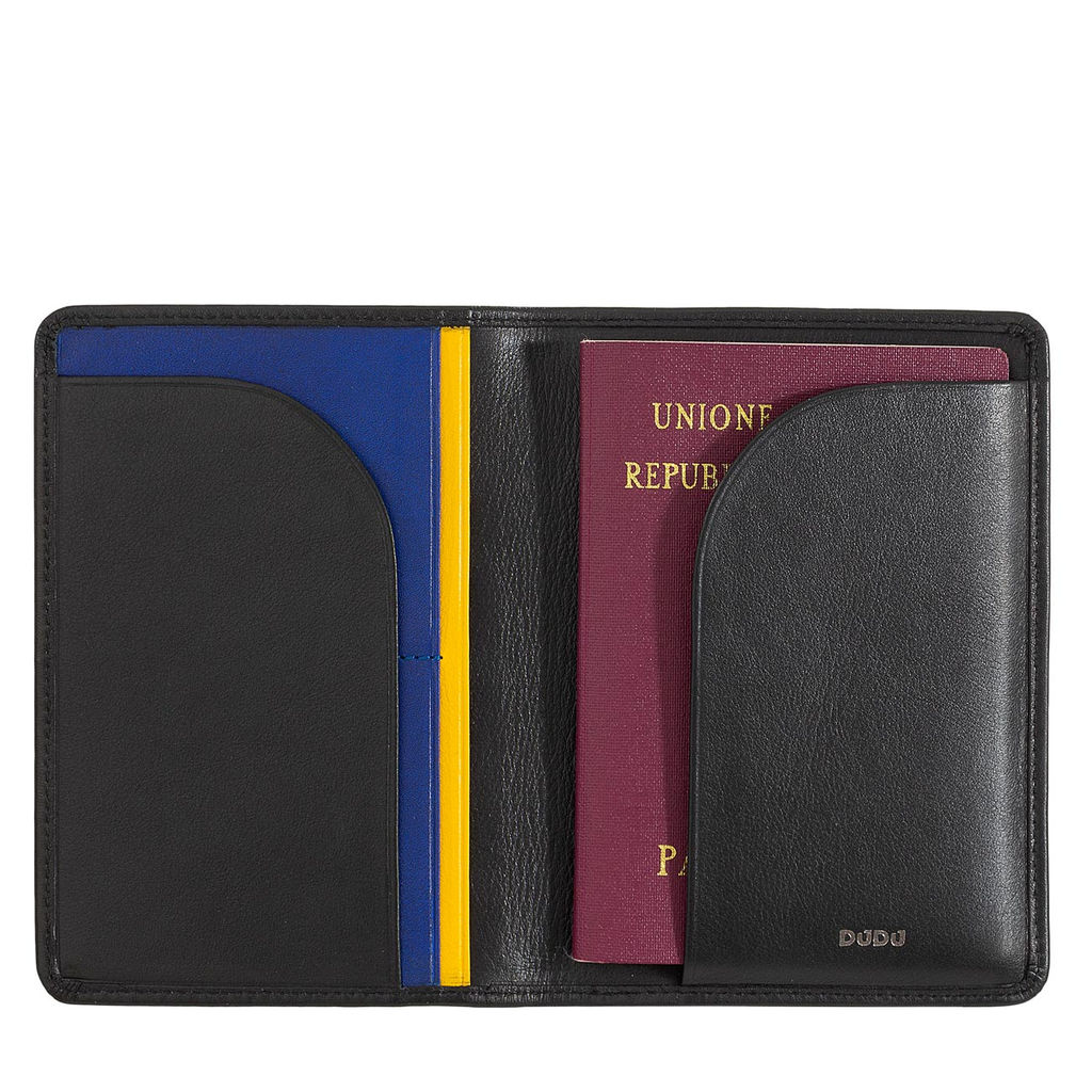 Итальянская кожаная обложка для паспорта DuDu серии Hawaii | черный