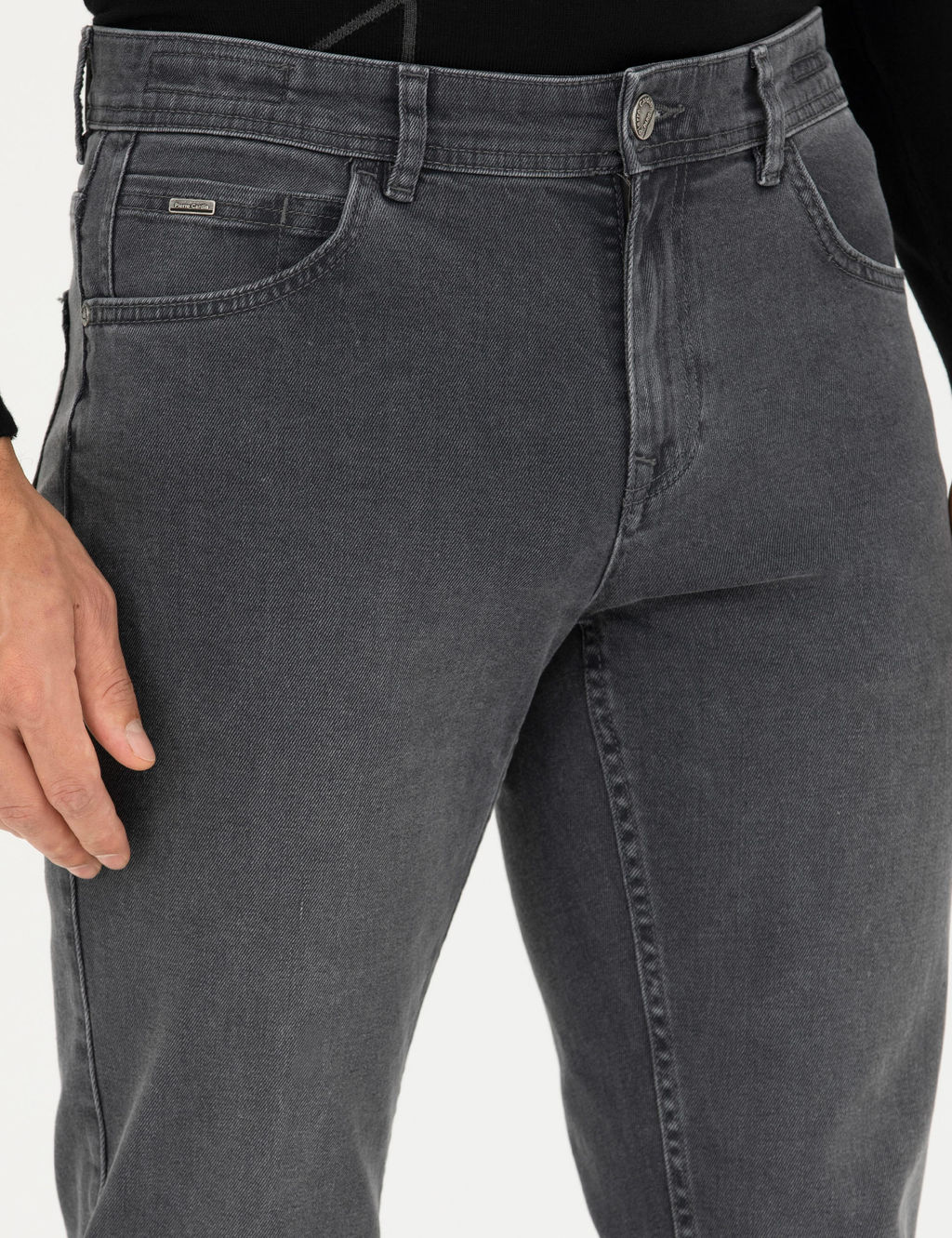 Gri Straight Fit Jean Pantolon