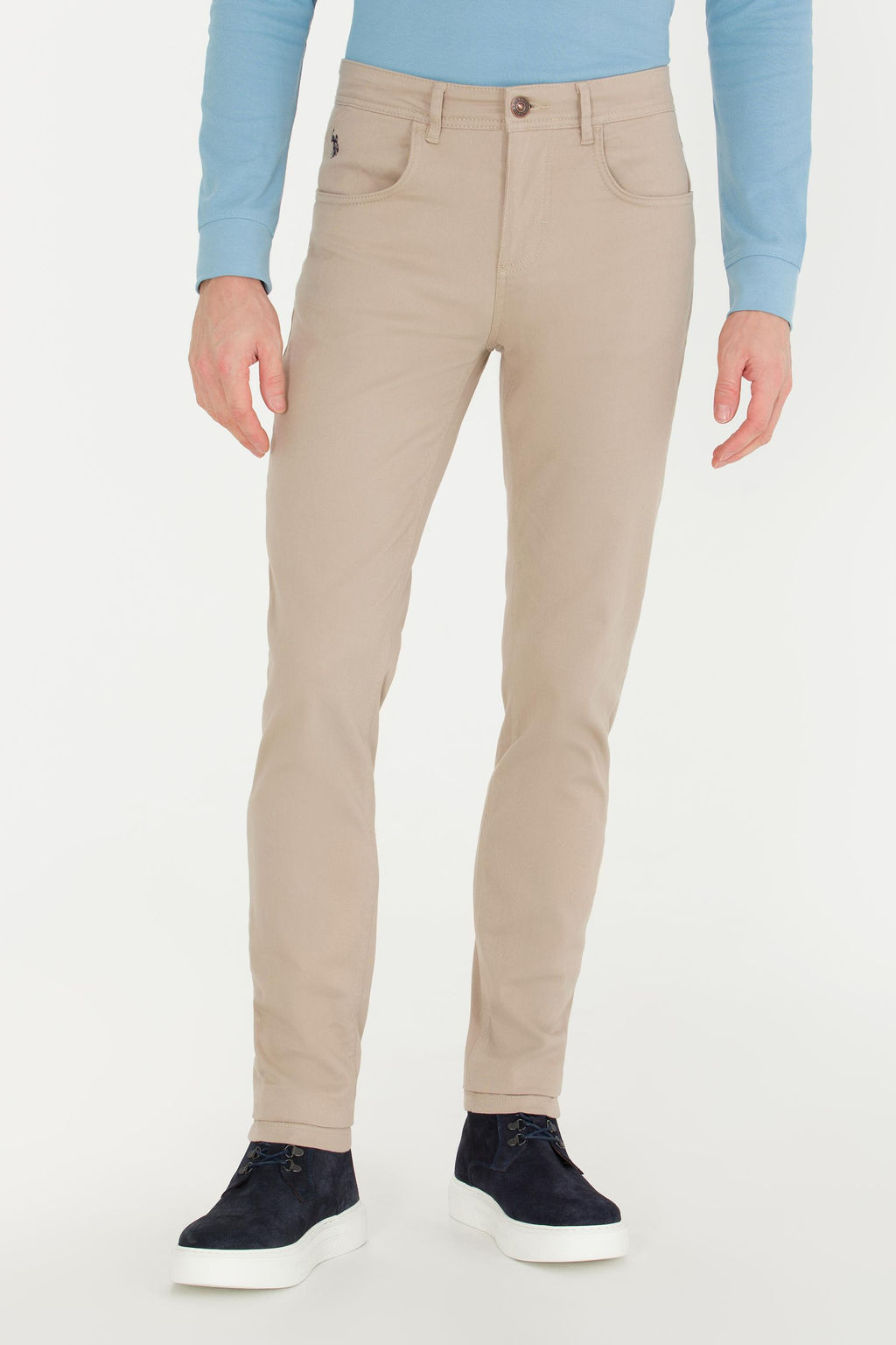 Erkek Slim Fit Ta_ Chinos