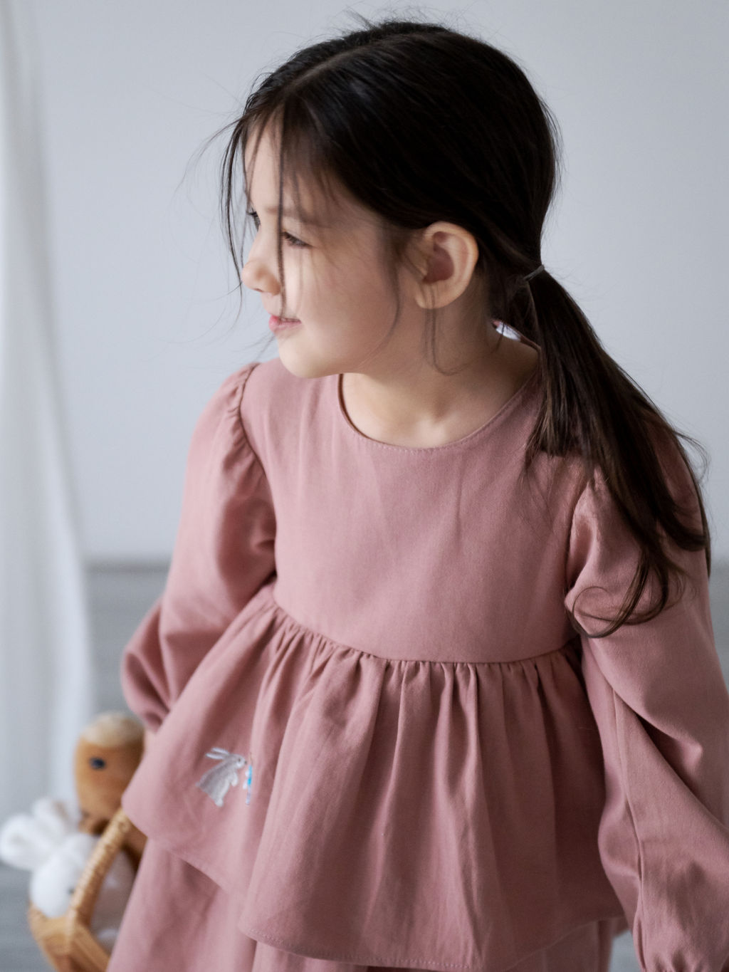 Платье хлопковое сухая роза, розовый - Lesi kids фото 5