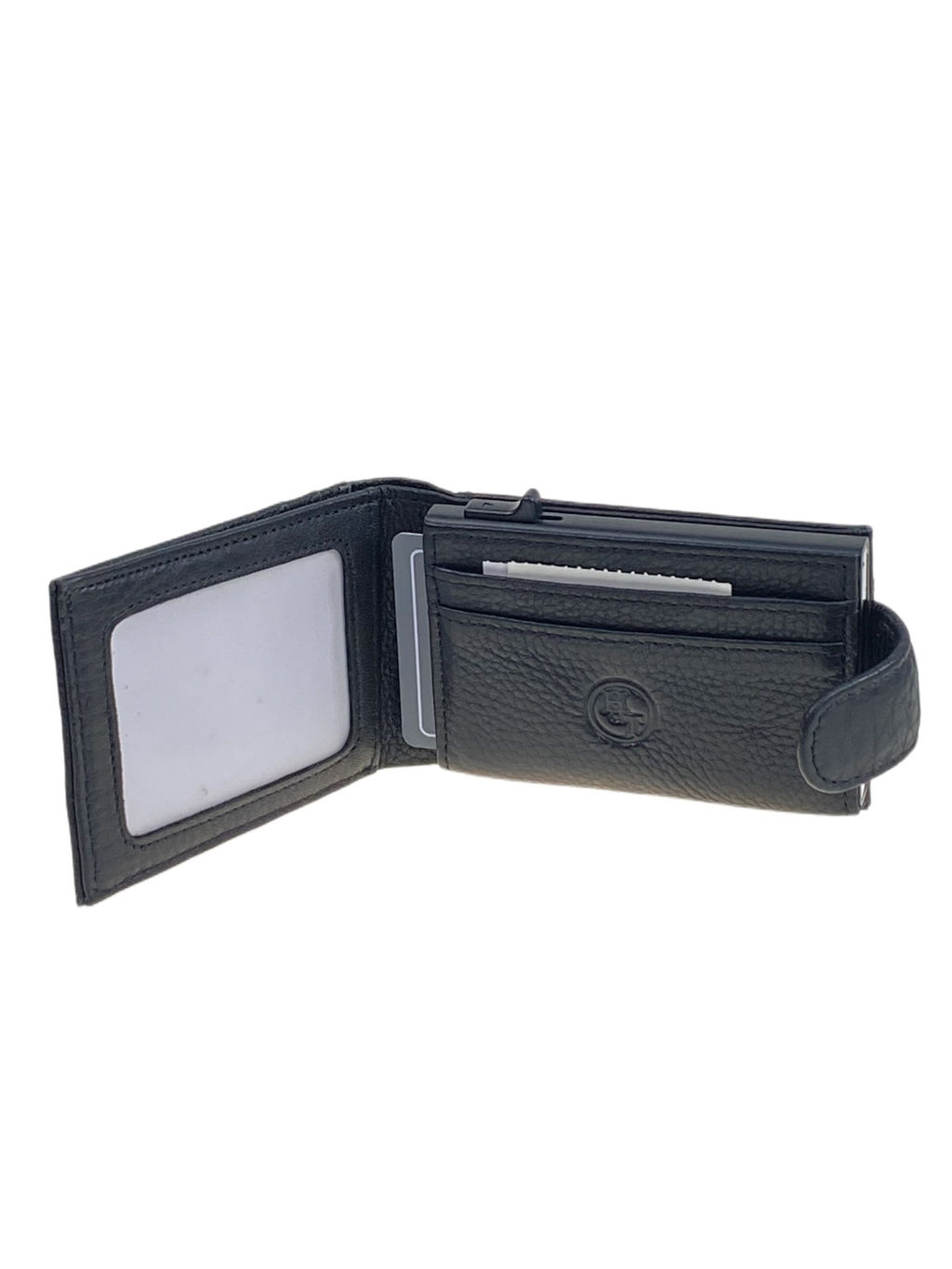 Мужское портмоне из натуральной кожи цвет черный - Greta фото 2