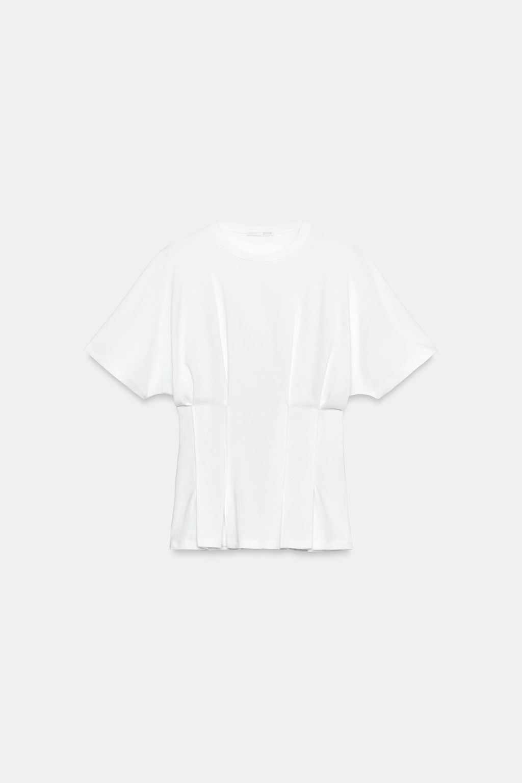 CAMISETA ENTALLADA PINZAS / Blanco