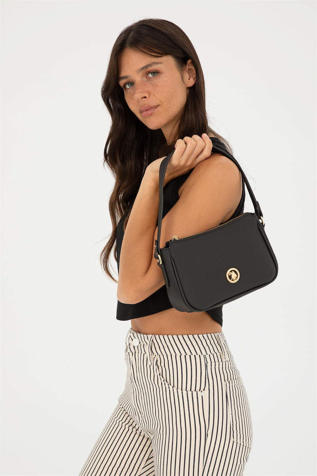 U. S. Polo Assn / Женская черная сумка через плечо