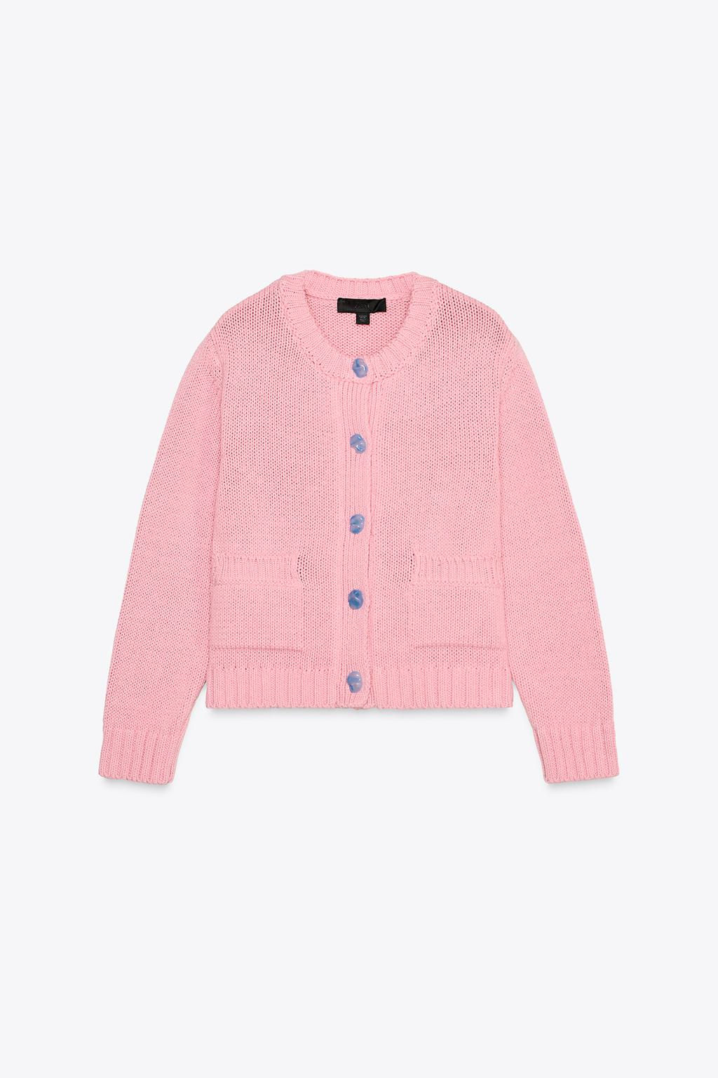 KNIT JACKET WITH STONE BUTTONS - Zara фото 4
