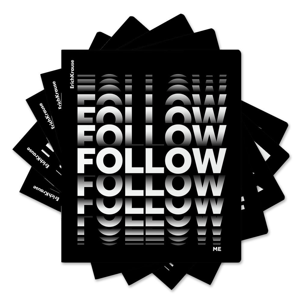 Цена за 60 шт. Тетрадь общая ученическая ErichKrause Follow Me, 96 листов, клетка