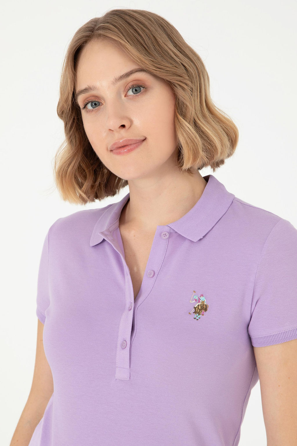 Женская сиреневая футболка Неожиданная скидка в корзине - U.s. polo assn фото 2